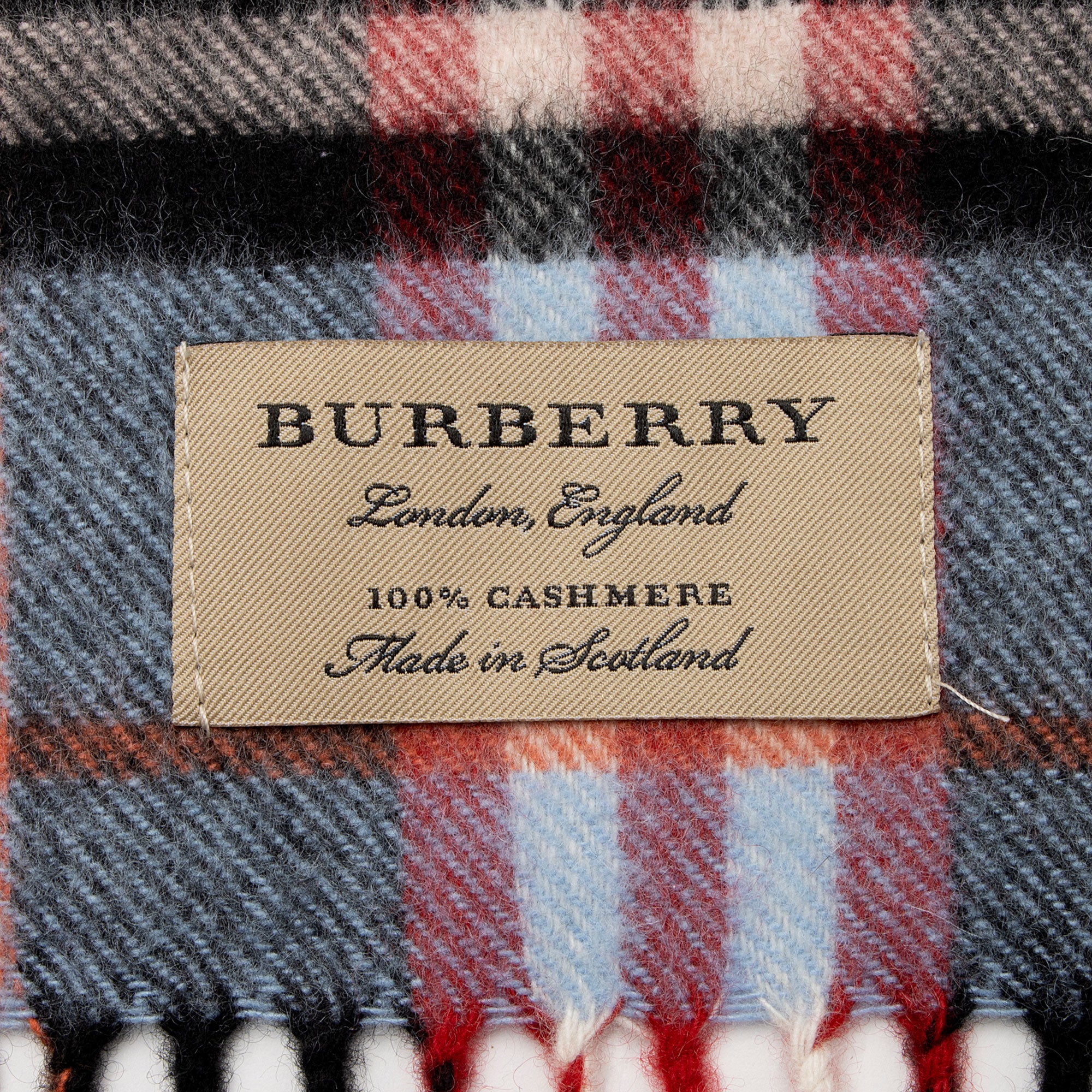 Burberry Vintage Cashmere Check Scarf