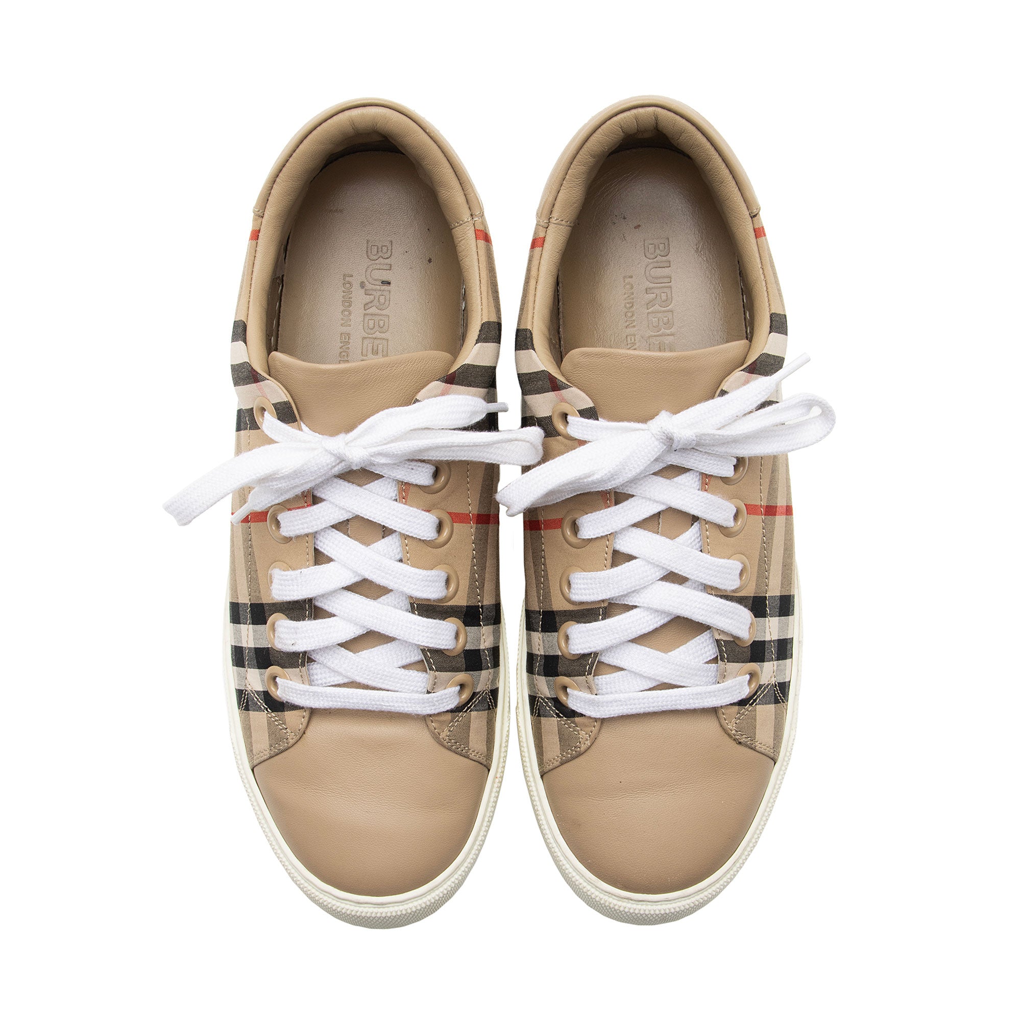 Burberry Vintage Check Albridge Sneakers - Size 8 / 38 (SHF-AoNi9S)
