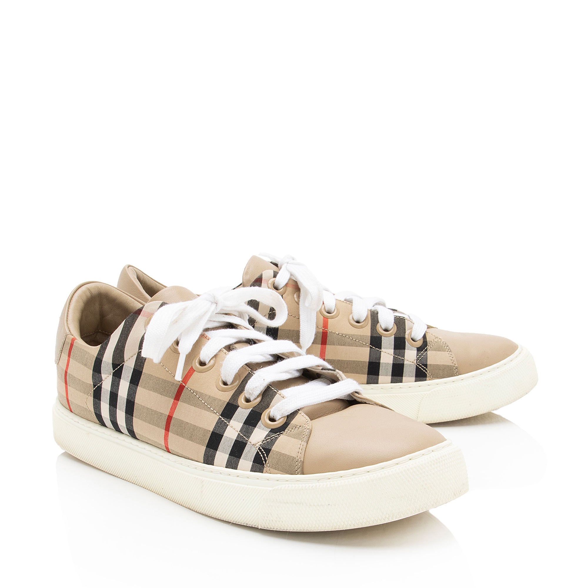 Burberry Vintage Check Albridge Sneakers - Size 8 / 38 (SHF-AoNi9S)