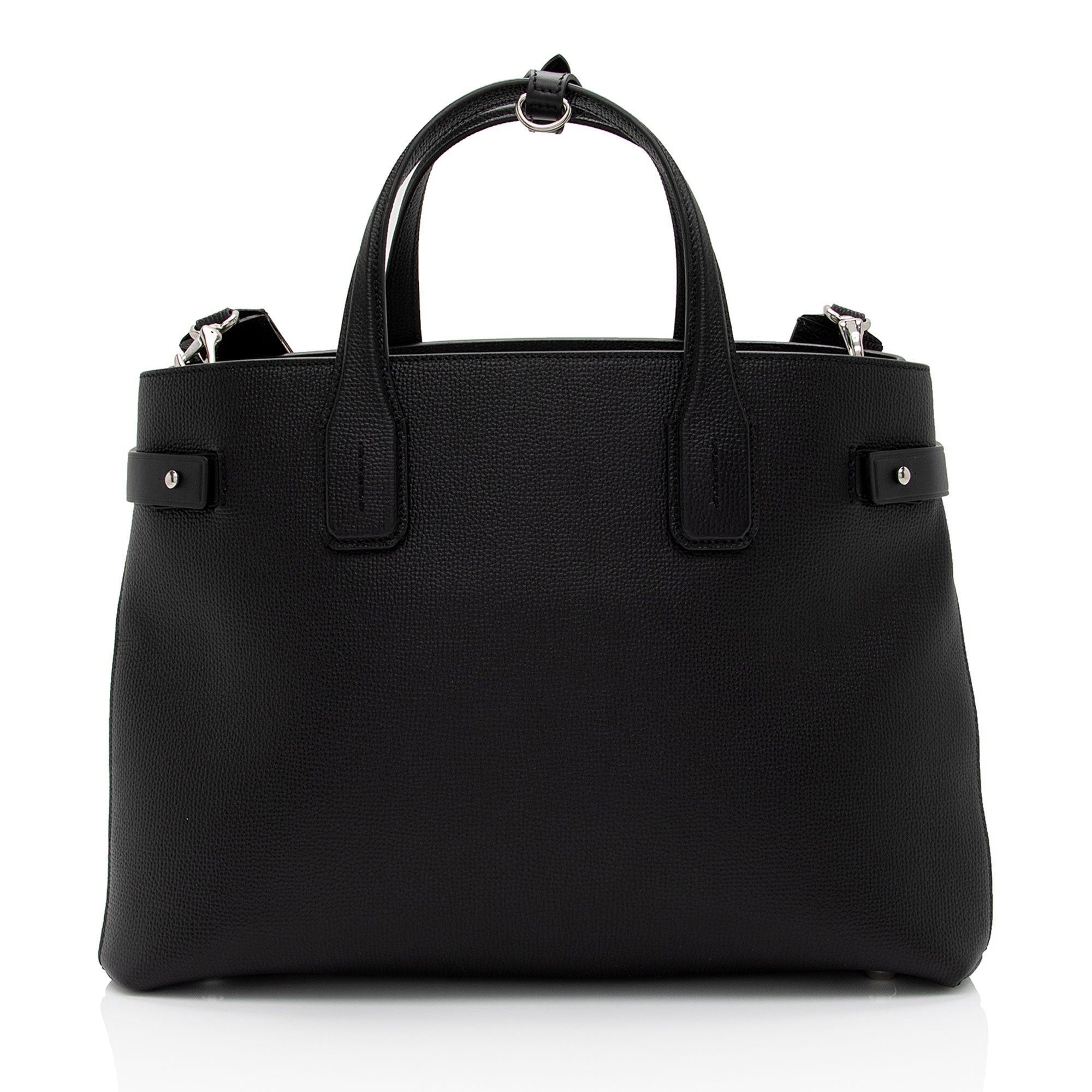 Burberry Vintage Check Leather Banner Medium Tote (SHF-AsEaCK)