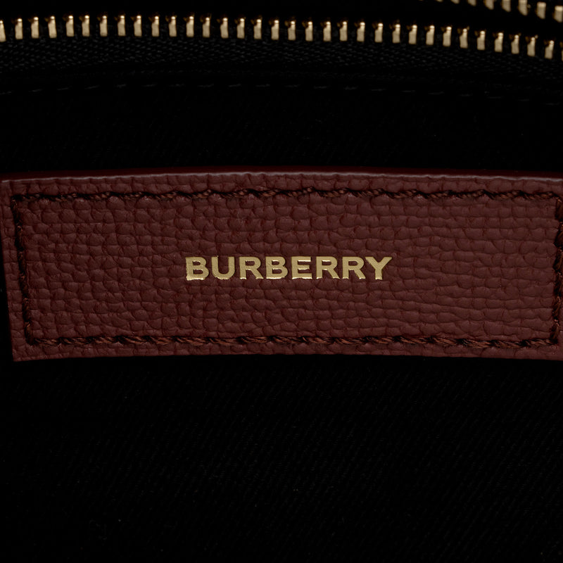 Burberry Vintage Check Leather Banner Medium Tote (SHF-nY7QqR)
