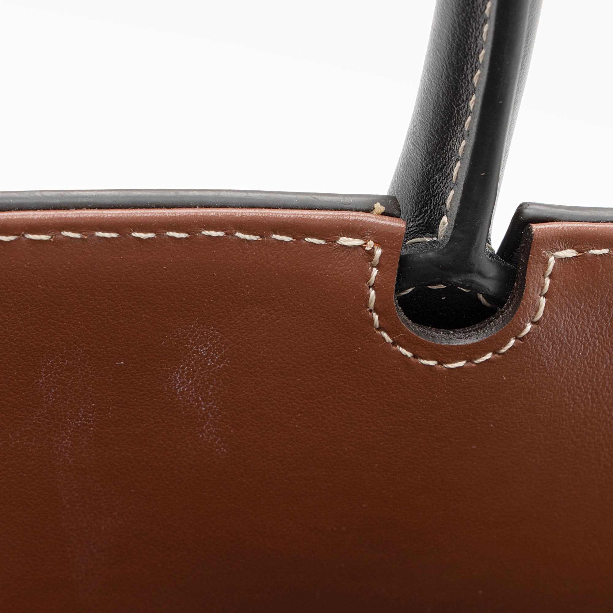 Burberry Vintage Check Smooth Calfskin Title Small Tote (SHF-6YrXPu)