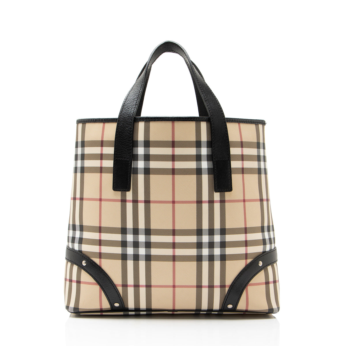 Burberry Vintage Nova Check Studded Medium Tote