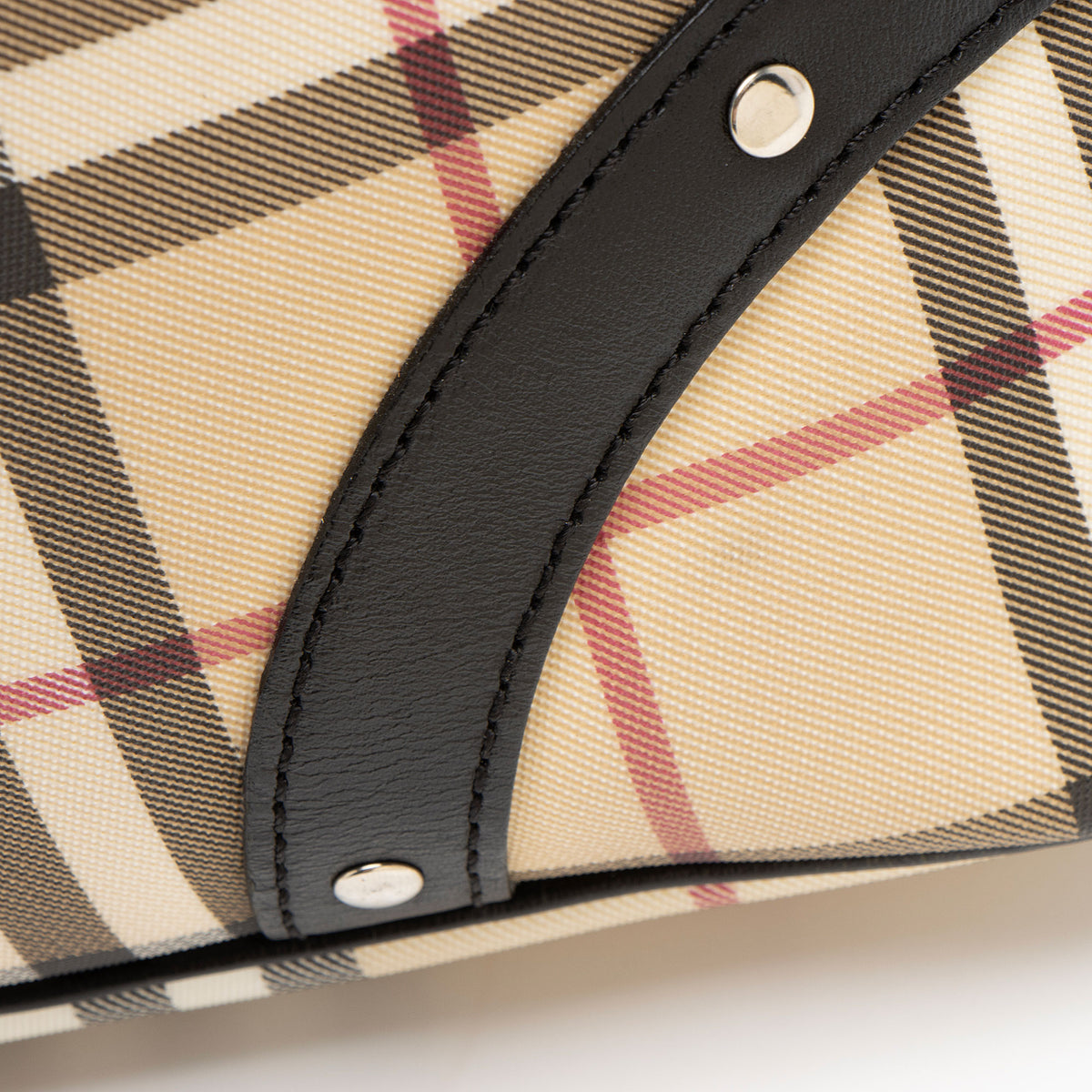 Burberry Vintage Nova Check Studded Medium Tote