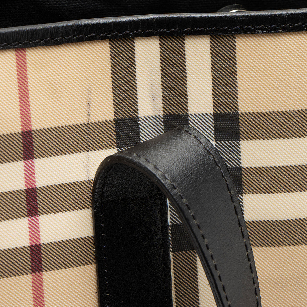 Burberry Vintage Nova Check Studded Medium Tote