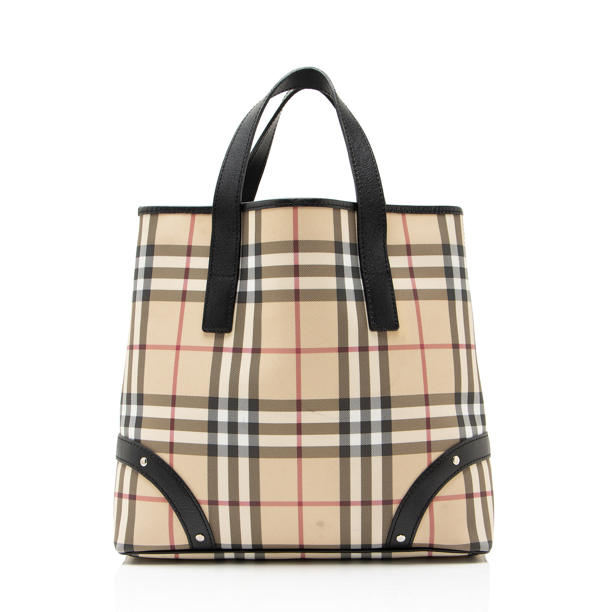 Burberry Vintage Nova Check Studded Medium Tote