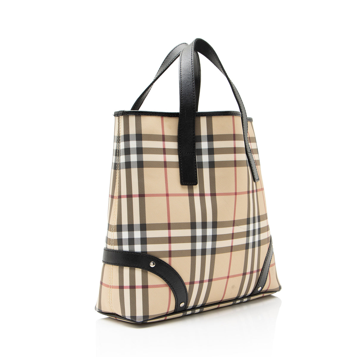 Burberry Vintage Nova Check Studded Medium Tote