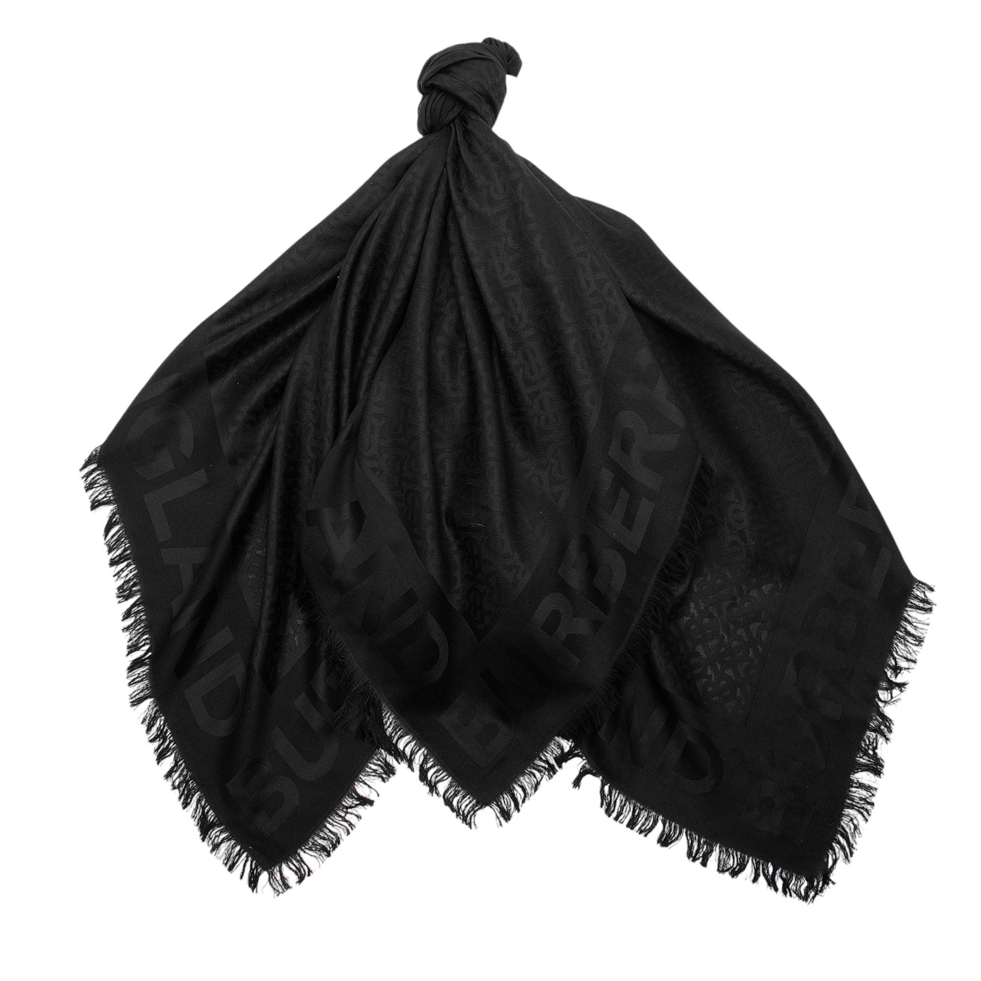 Burberry Wool Silk Jacquard TB 140cm Shawl