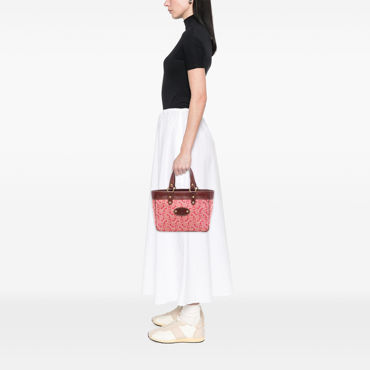 Celine C Macadam Canvas Handbag