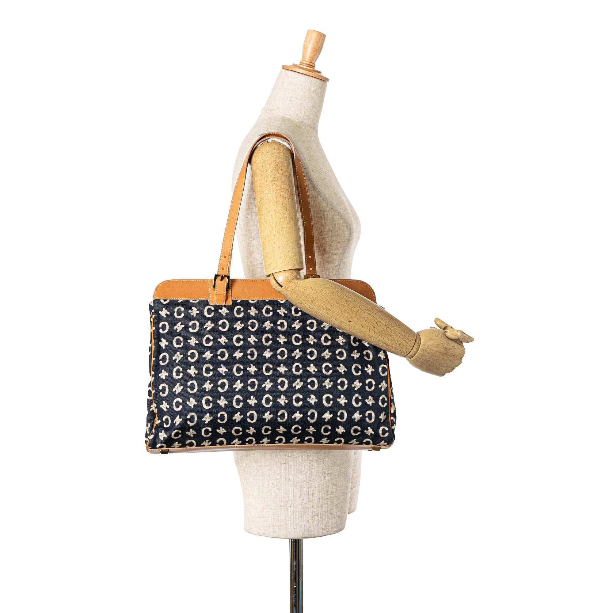 Celine C Macadam Denim Tote