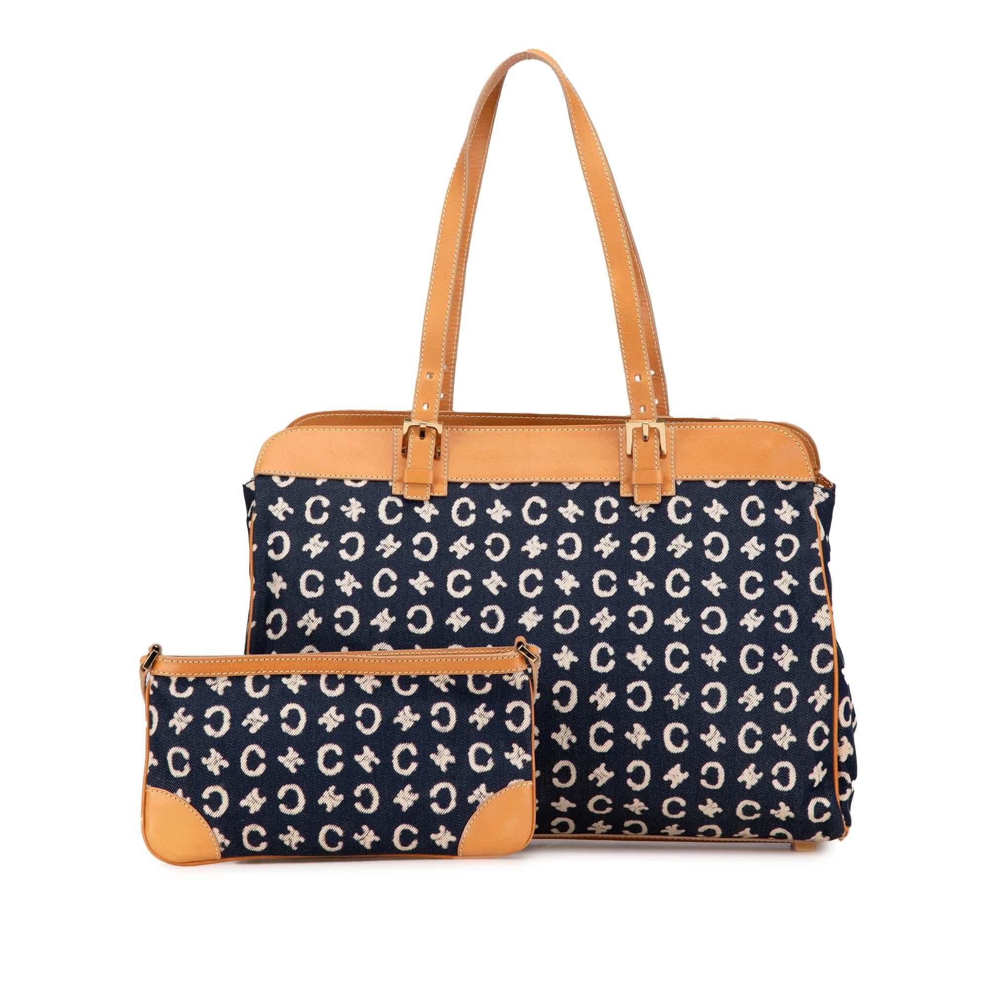 Celine C Macadam Denim Tote