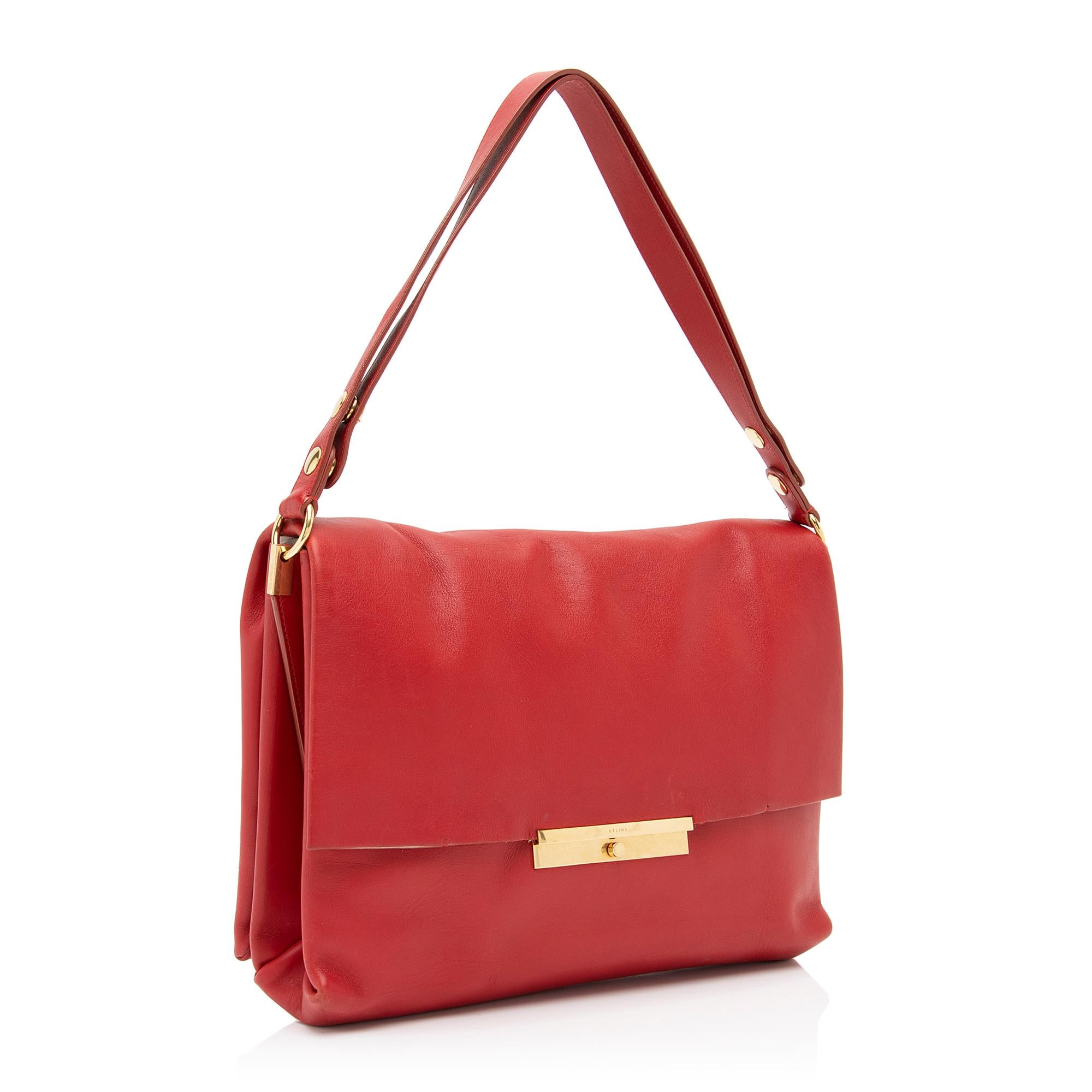 Celine Calfskin Blade Flap Bag SHF 23713