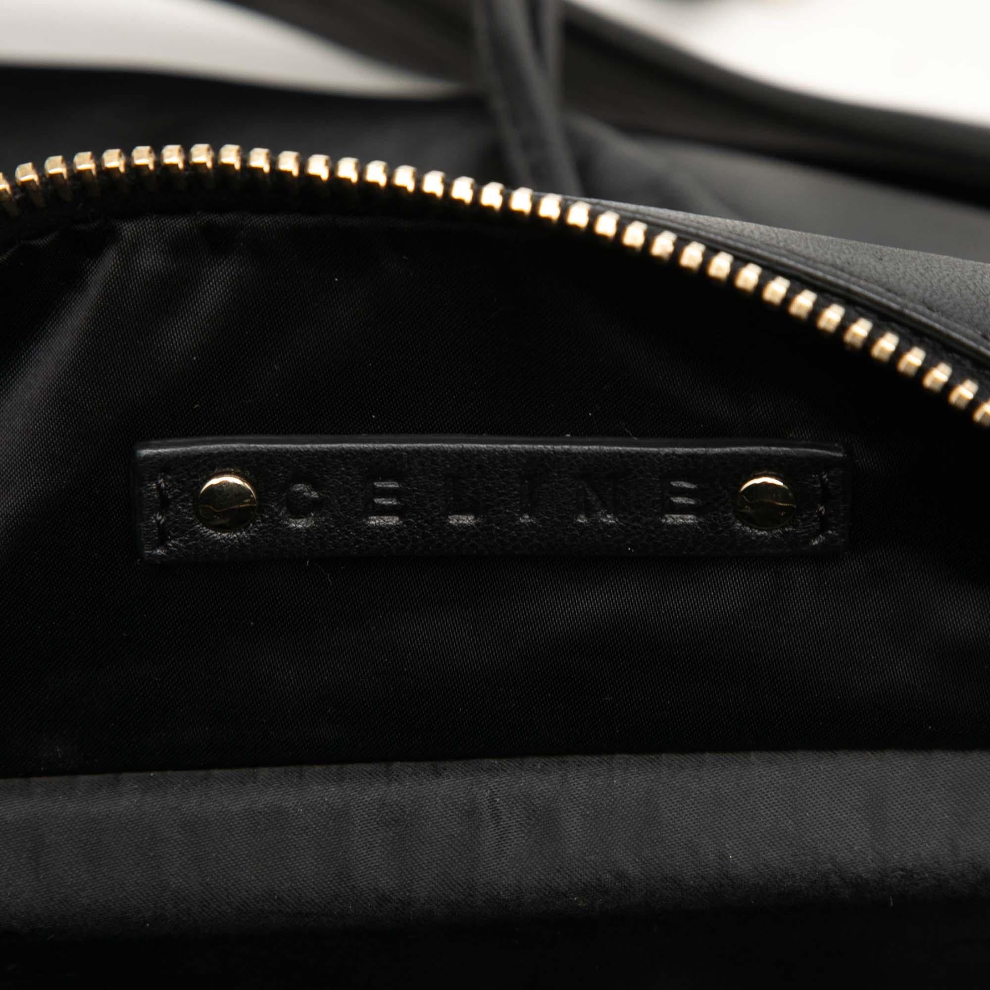 Celine Calfskin Pleated Bittersweet Hobo