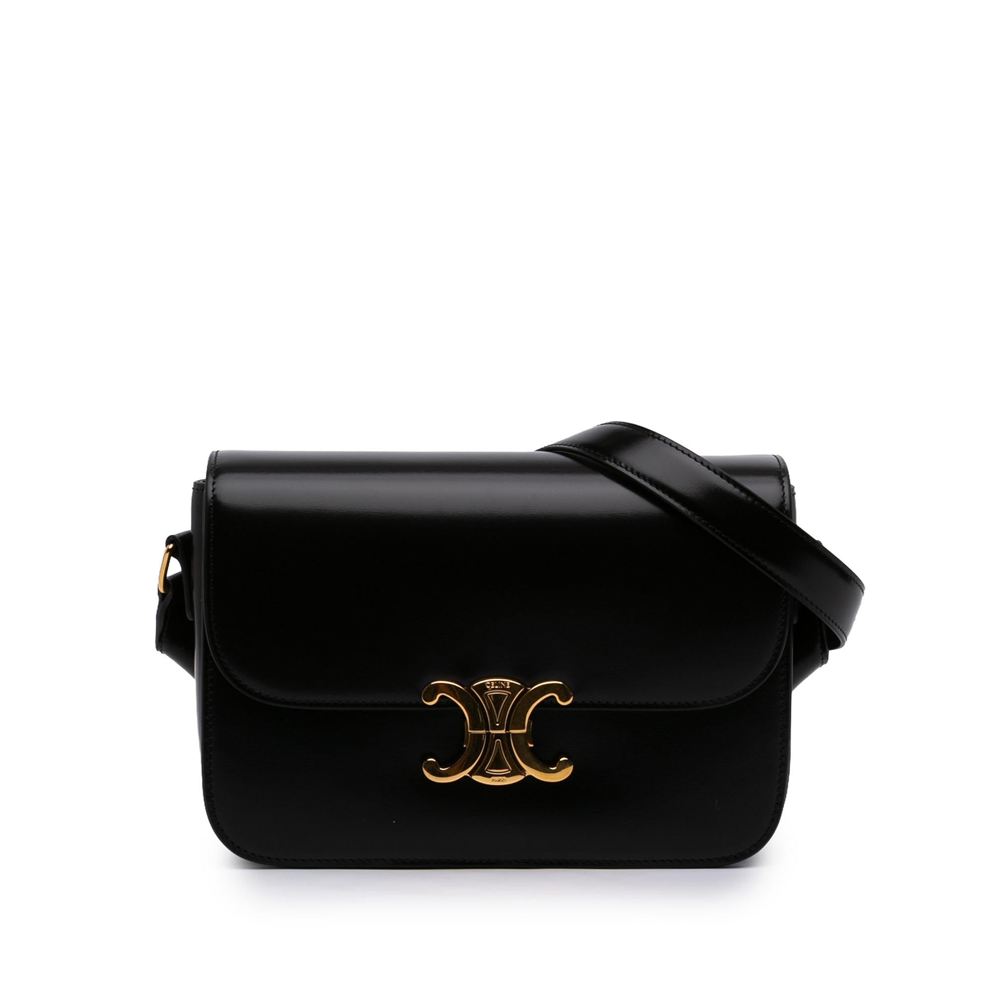 Celine Classique Shiny Calfskin Triomphe Crossbody