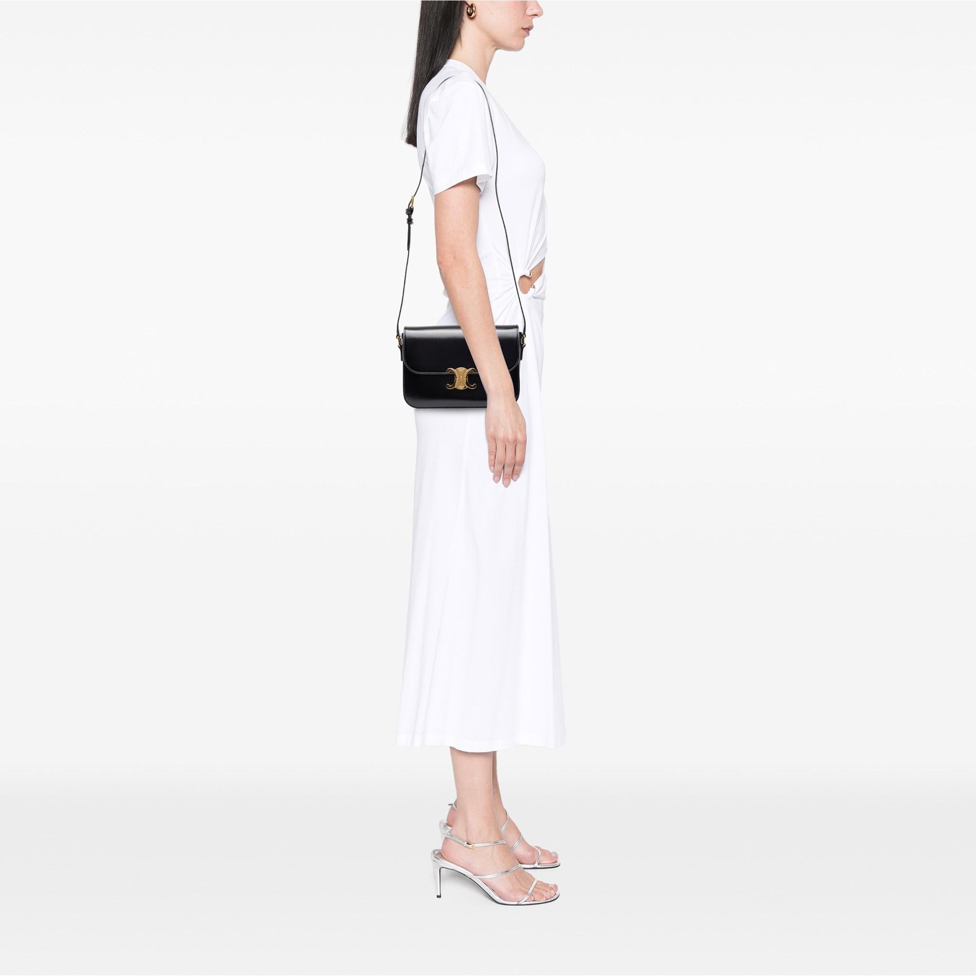 Celine Classique Shiny Calfskin Triomphe Crossbody