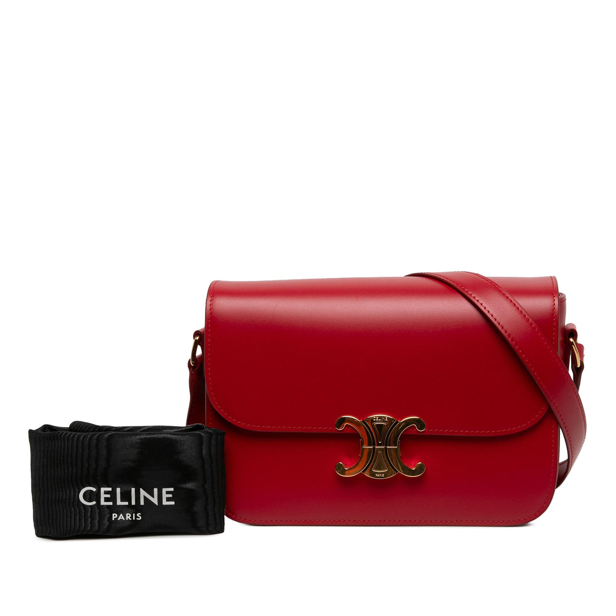Celine Classique Shiny Calfskin Triomphe Crossbody