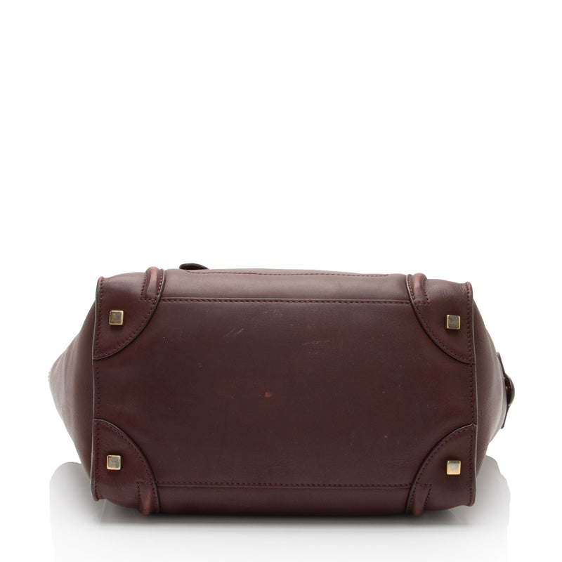 Celine Drummed Calfskin Mini Luggage Tote SHF 20CRG5 LuxeDH