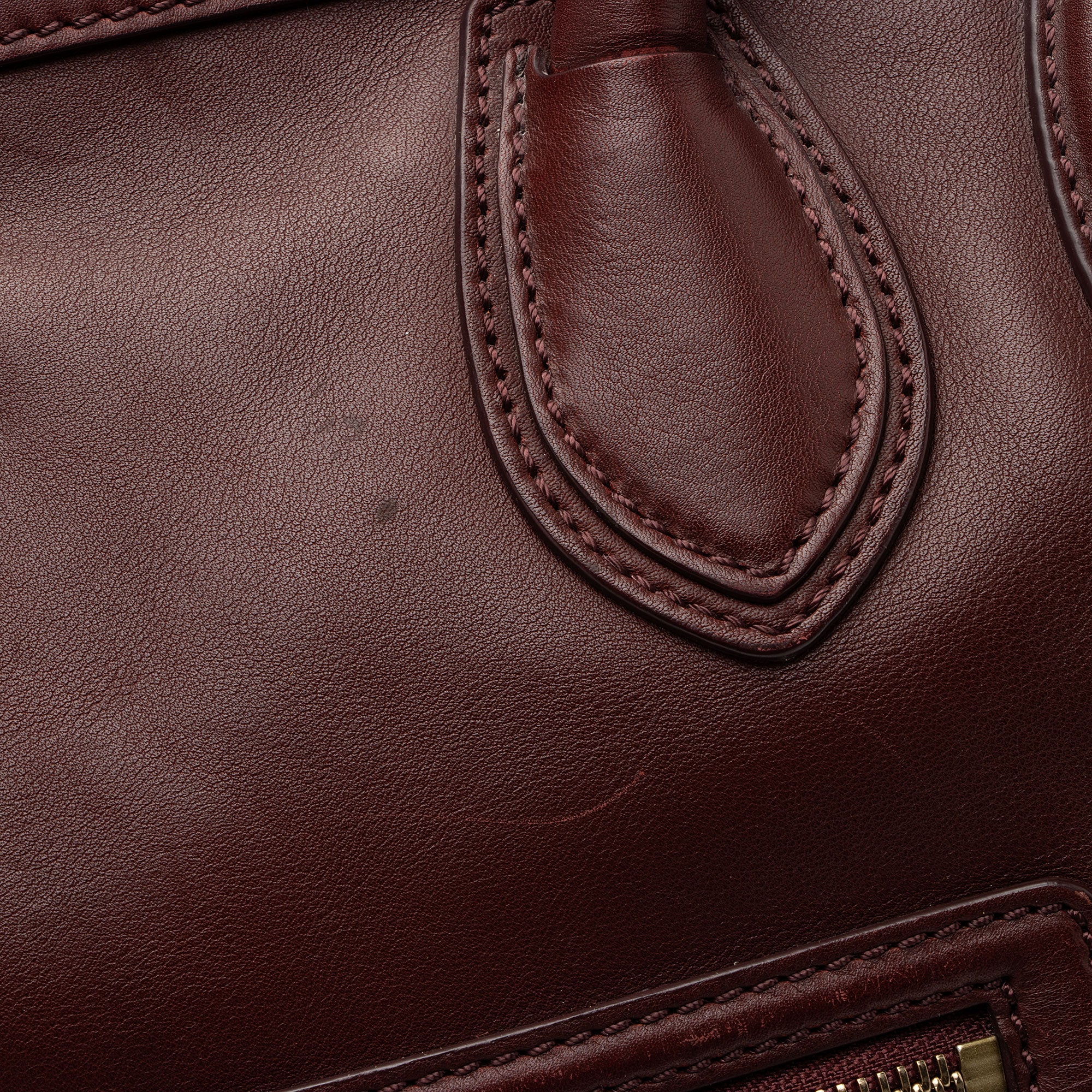 Celine Drummed Calfskin Mini Luggage Tote (SHF-20CRG5)