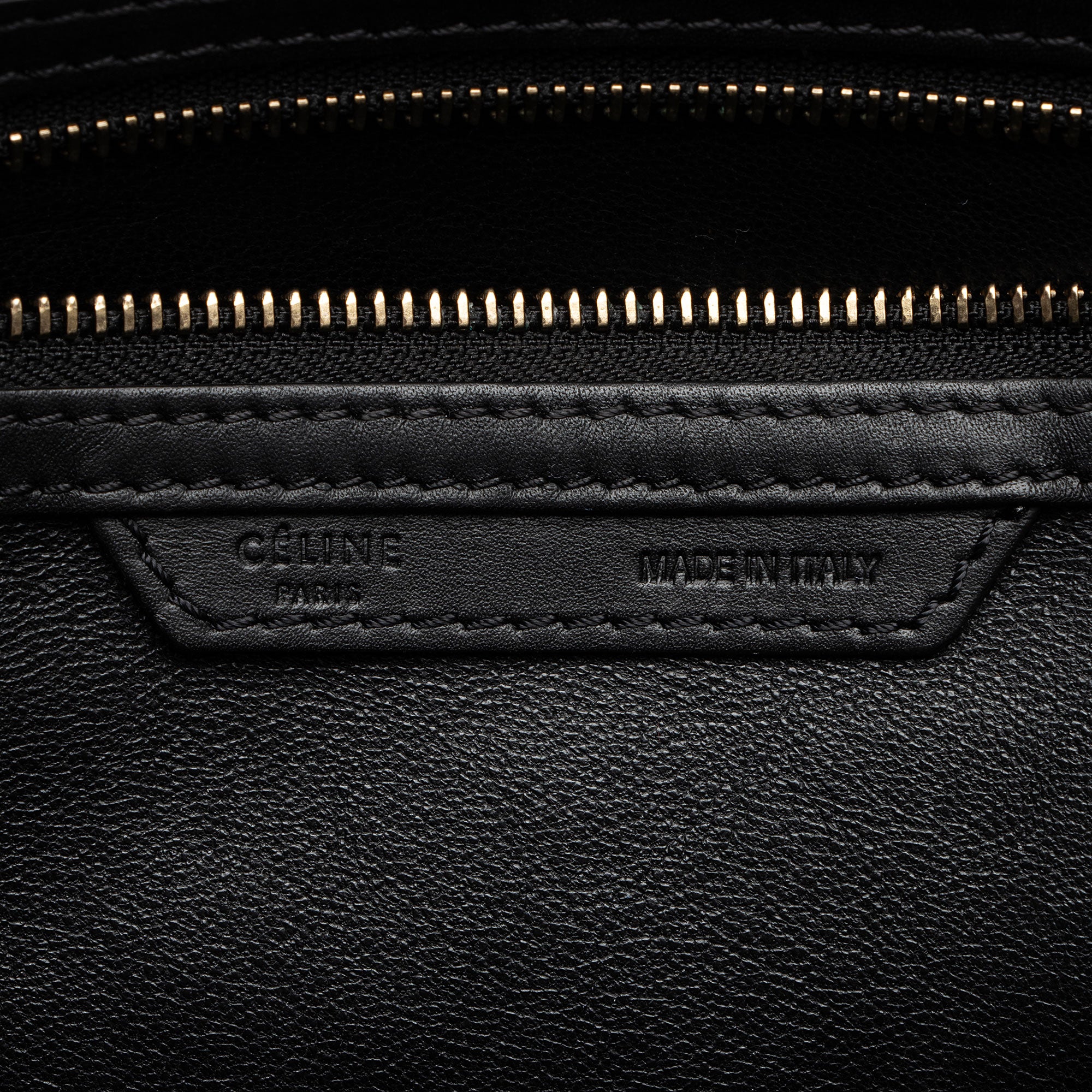 Celine Drummed Calfskin Mini Luggage Tote (SHF-emBVnY)