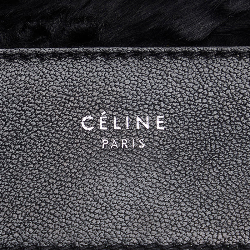 Celine Fur-Trim Frame Crossbody Bag (SHG-kW7lt6)