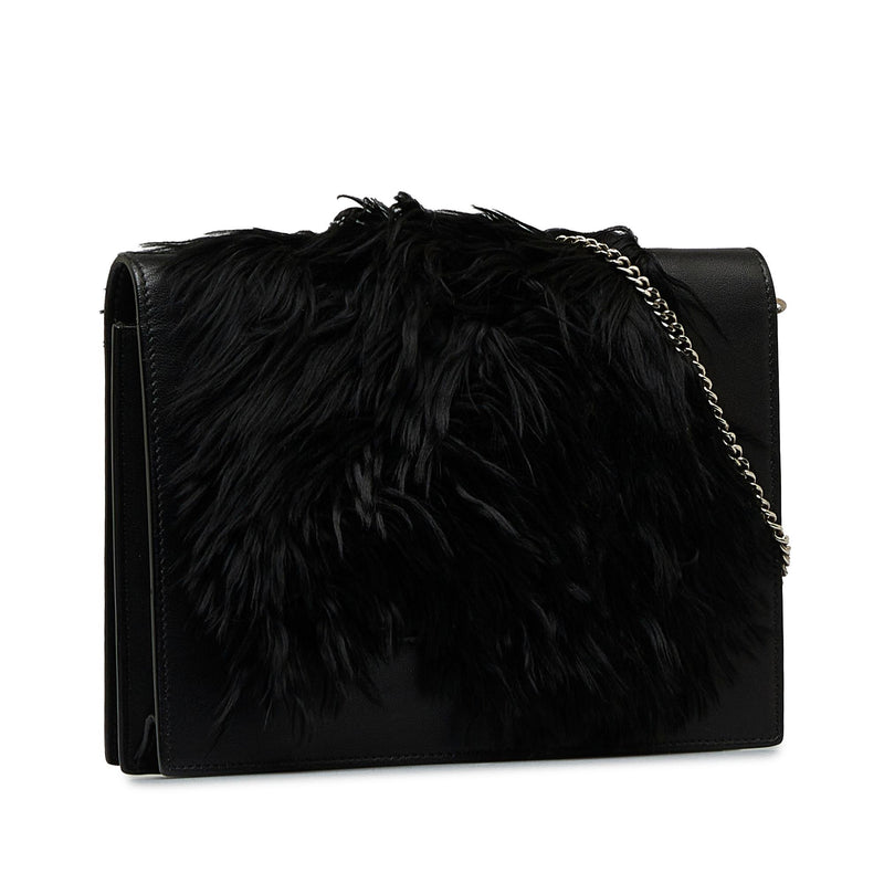 Celine Fur-Trim Frame Crossbody Bag (SHG-kW7lt6)