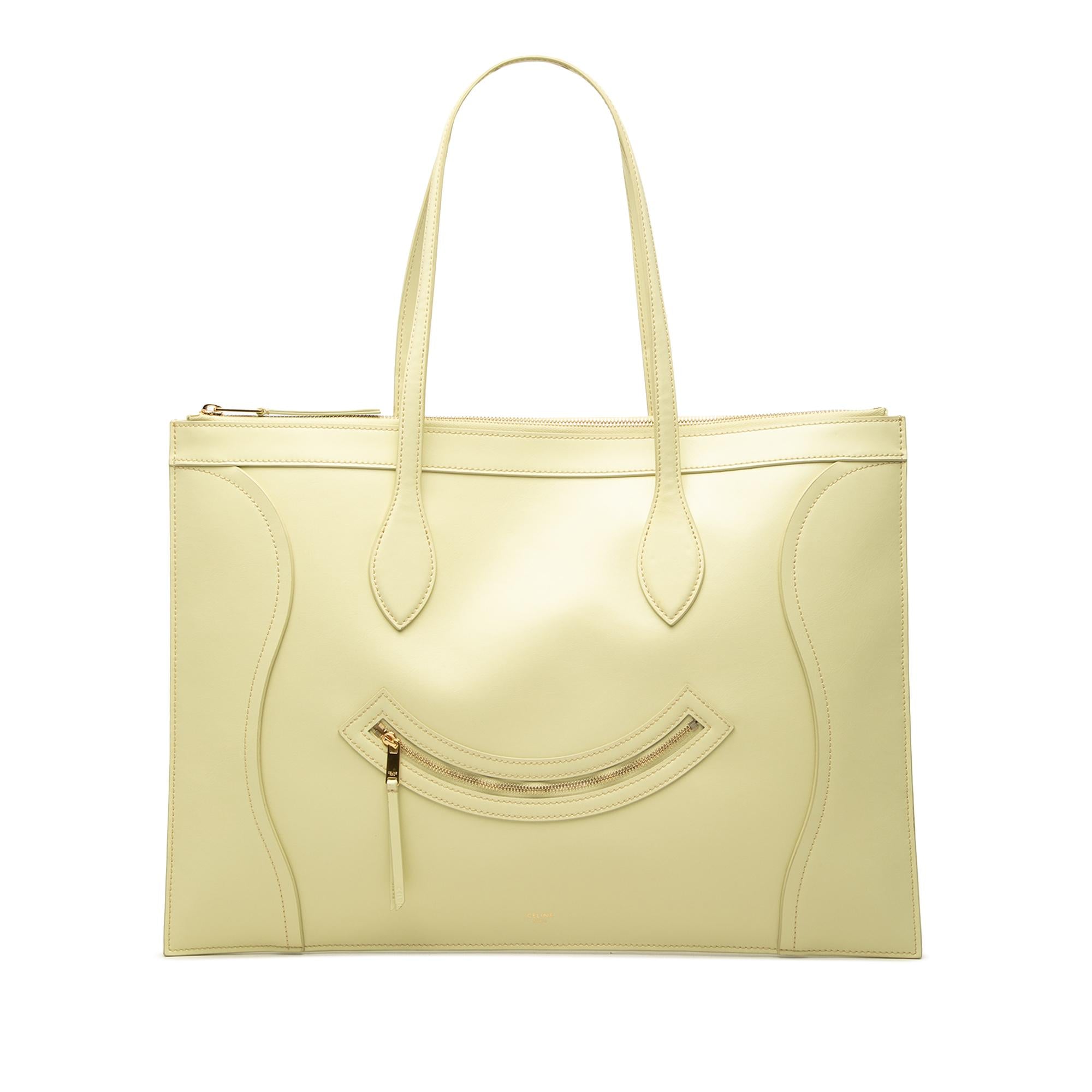 Celine Glossy Calfskin Flat Luggage Tote