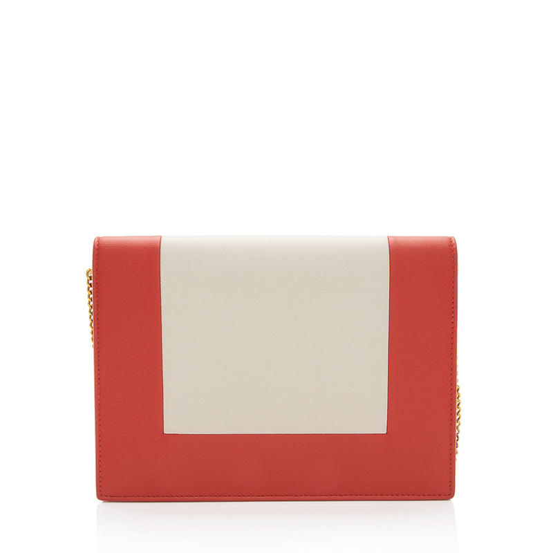 Celine Lambskin Frame Evening Clutch on Chain (SHF-rUHcBH)