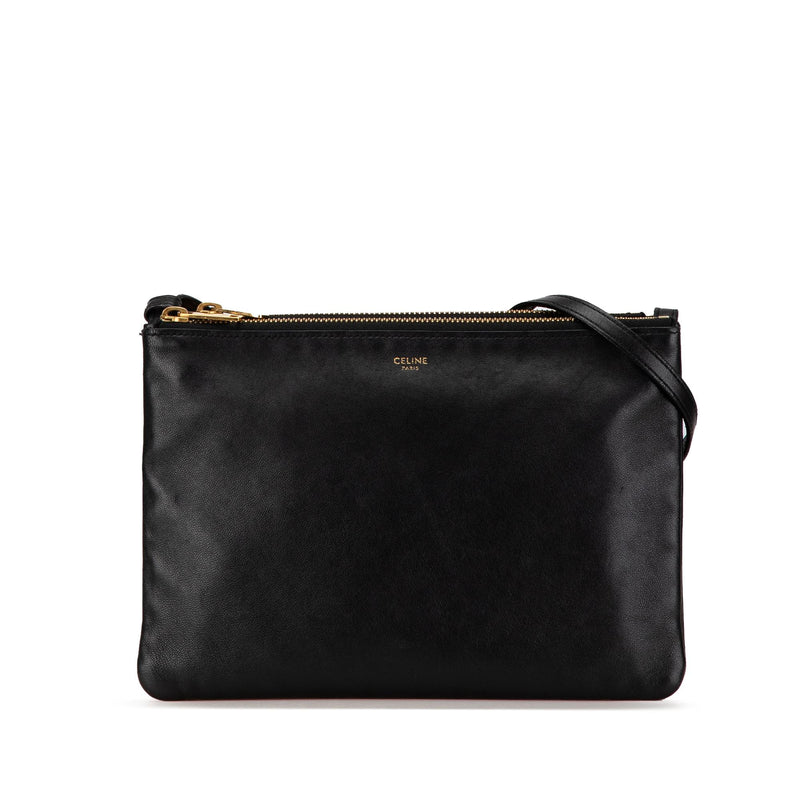 Celine Large Leather Trio Crossbody SHG OntI8d LuxeDH