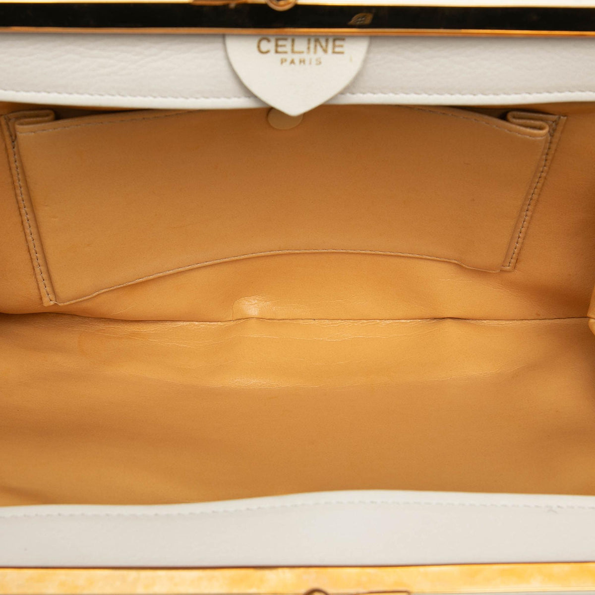 Celine Leather Frame Chain Shoulder Bag
