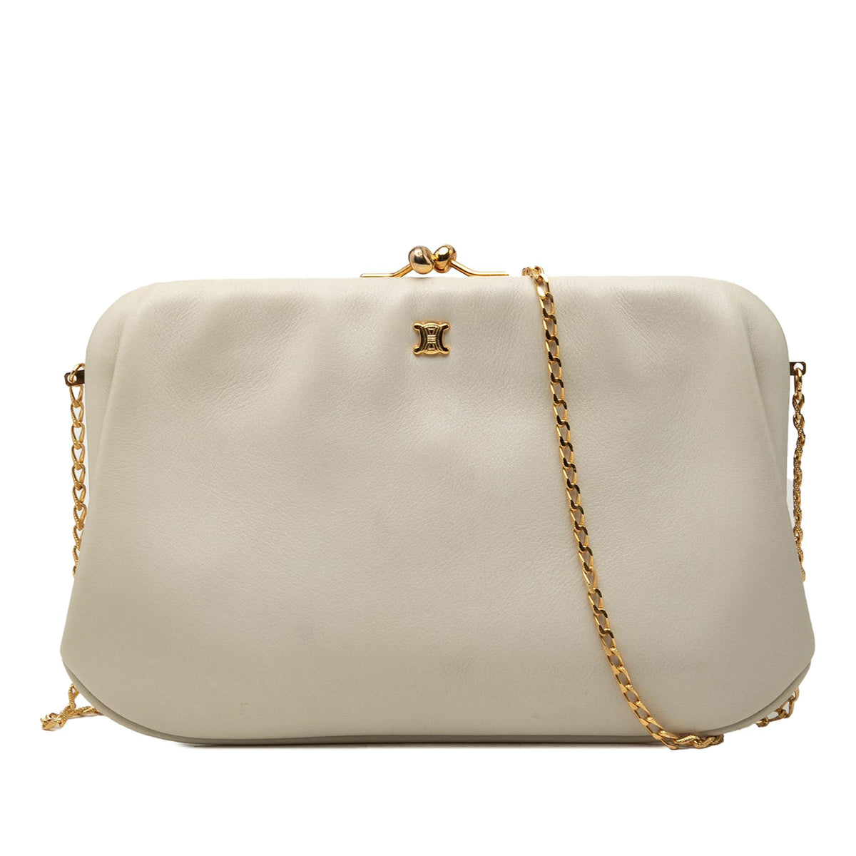 Celine Leather Frame Chain Shoulder Bag