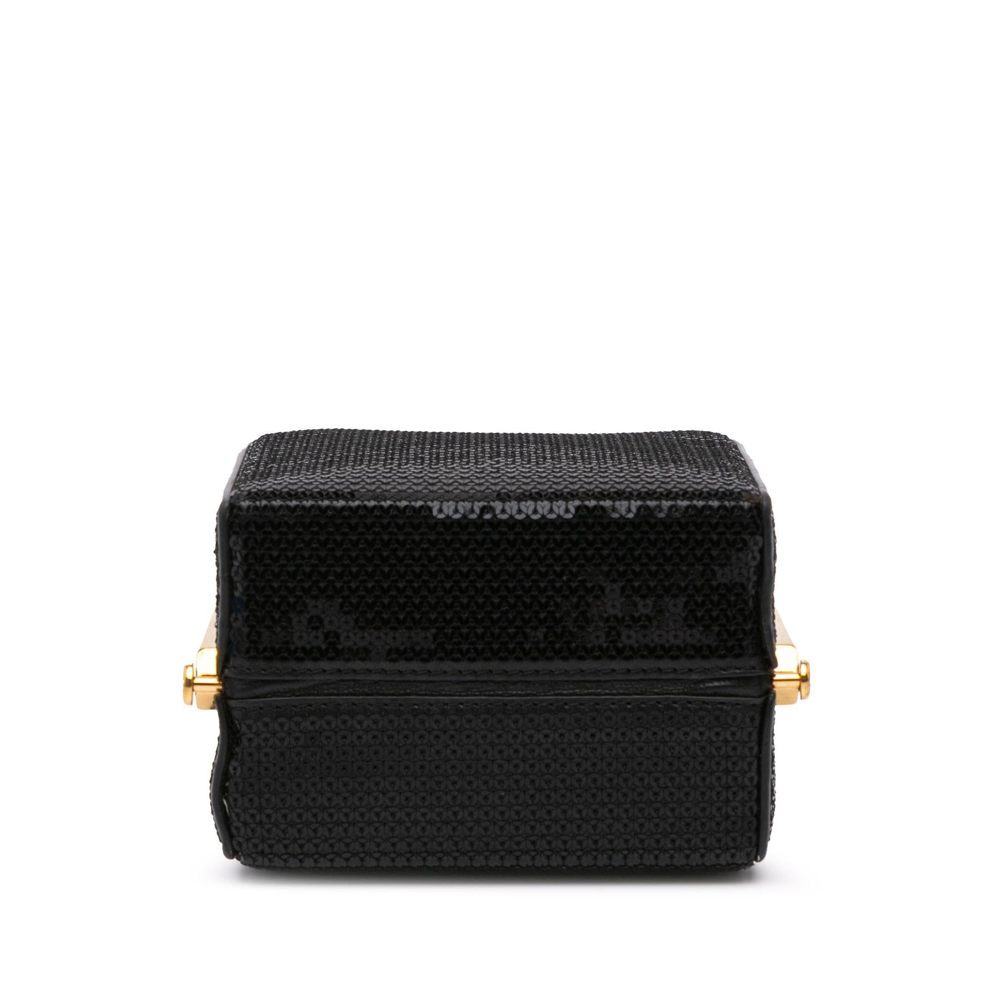 Celine Leather Sequin Triomphe Minaudiere