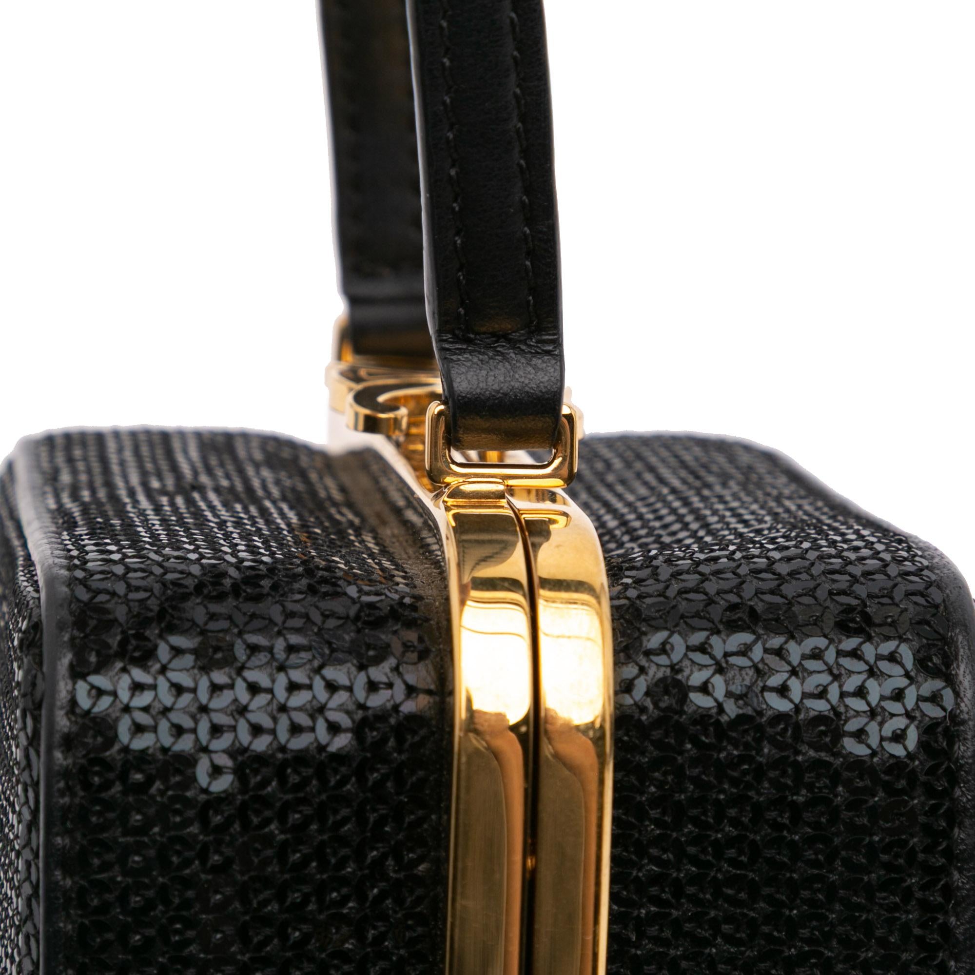 Celine Leather Sequin Triomphe Minaudiere