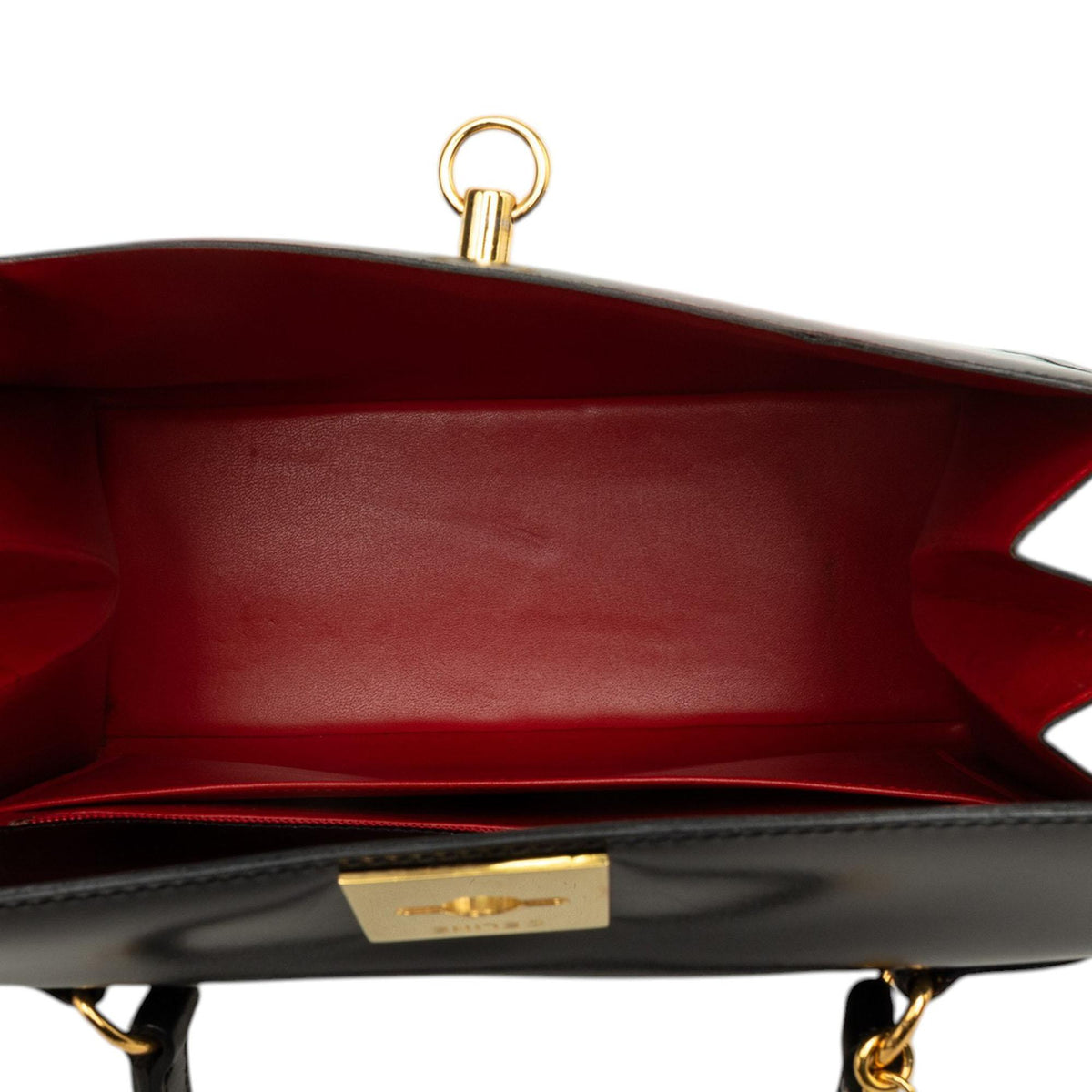 Celine Leather Toggle Clasp Top Handle Bag