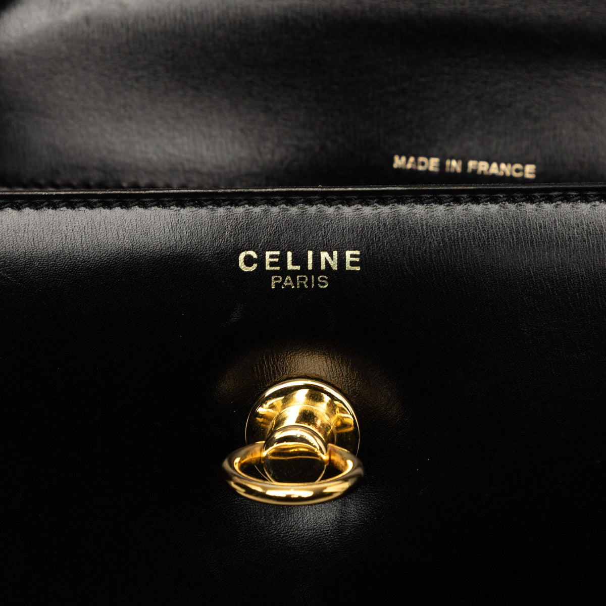 Celine Leather Toggle Clasp Top Handle Bag