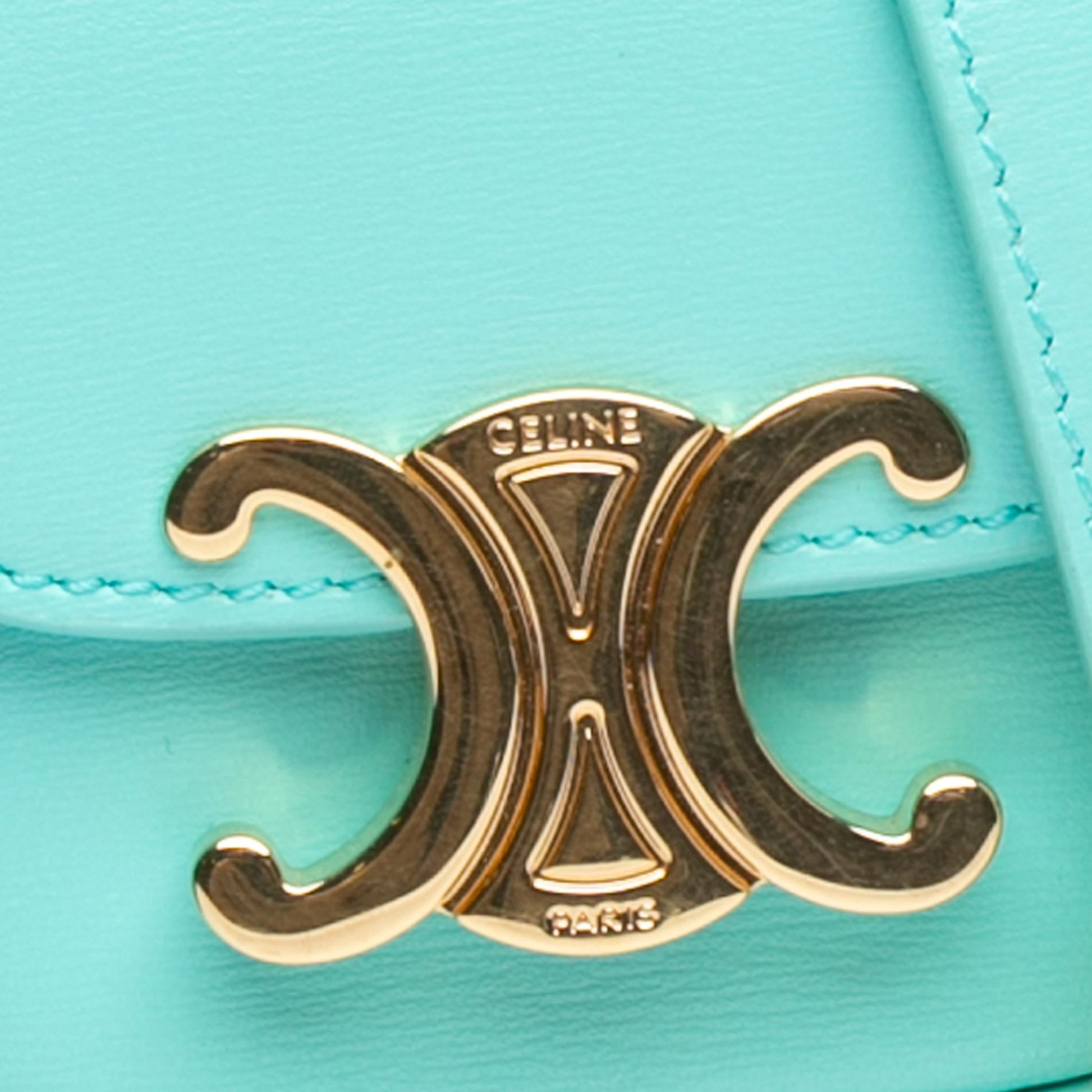Celine Leather Triomphe AirPods Case with Strap