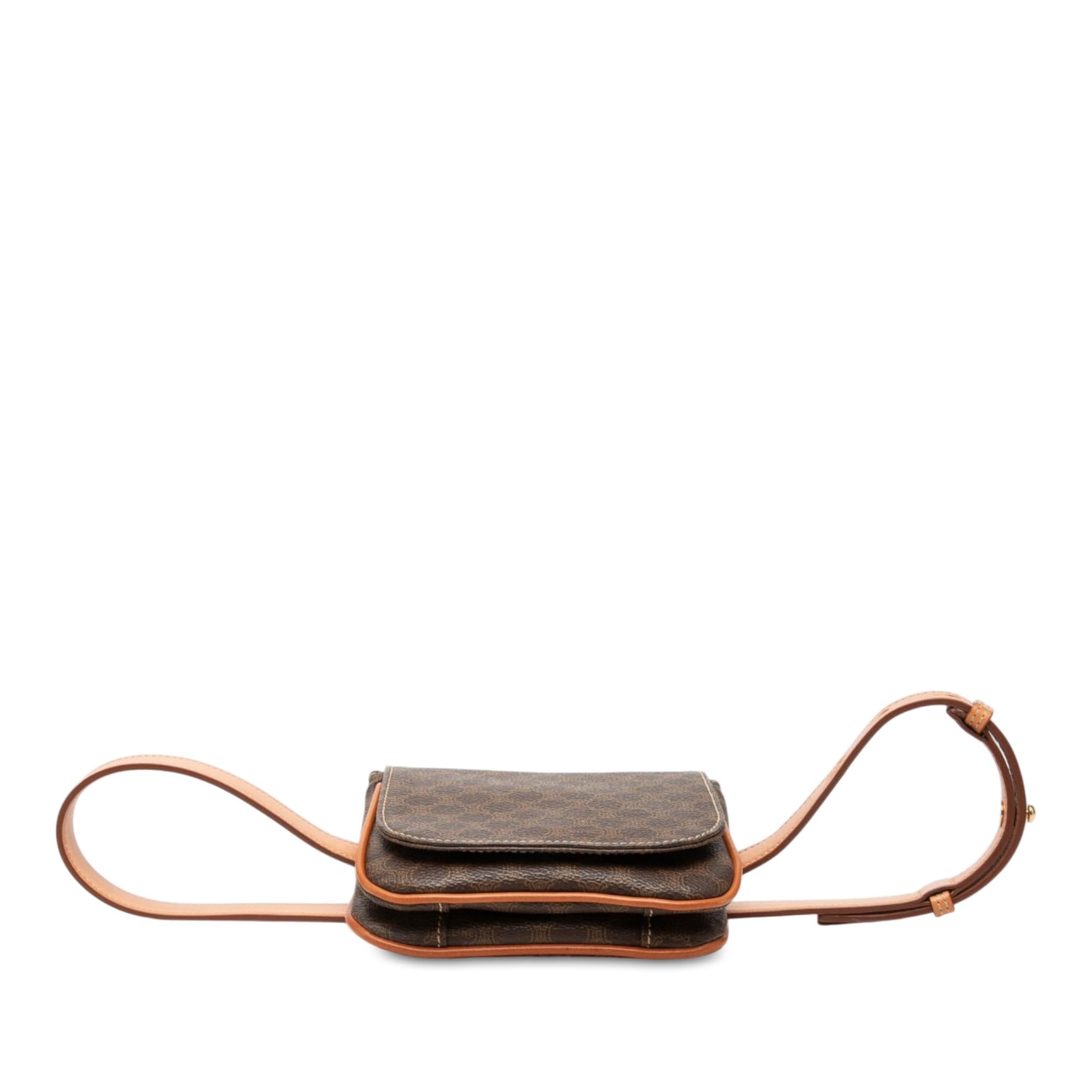 Celine Macadam Coated Canvas Belt Bag