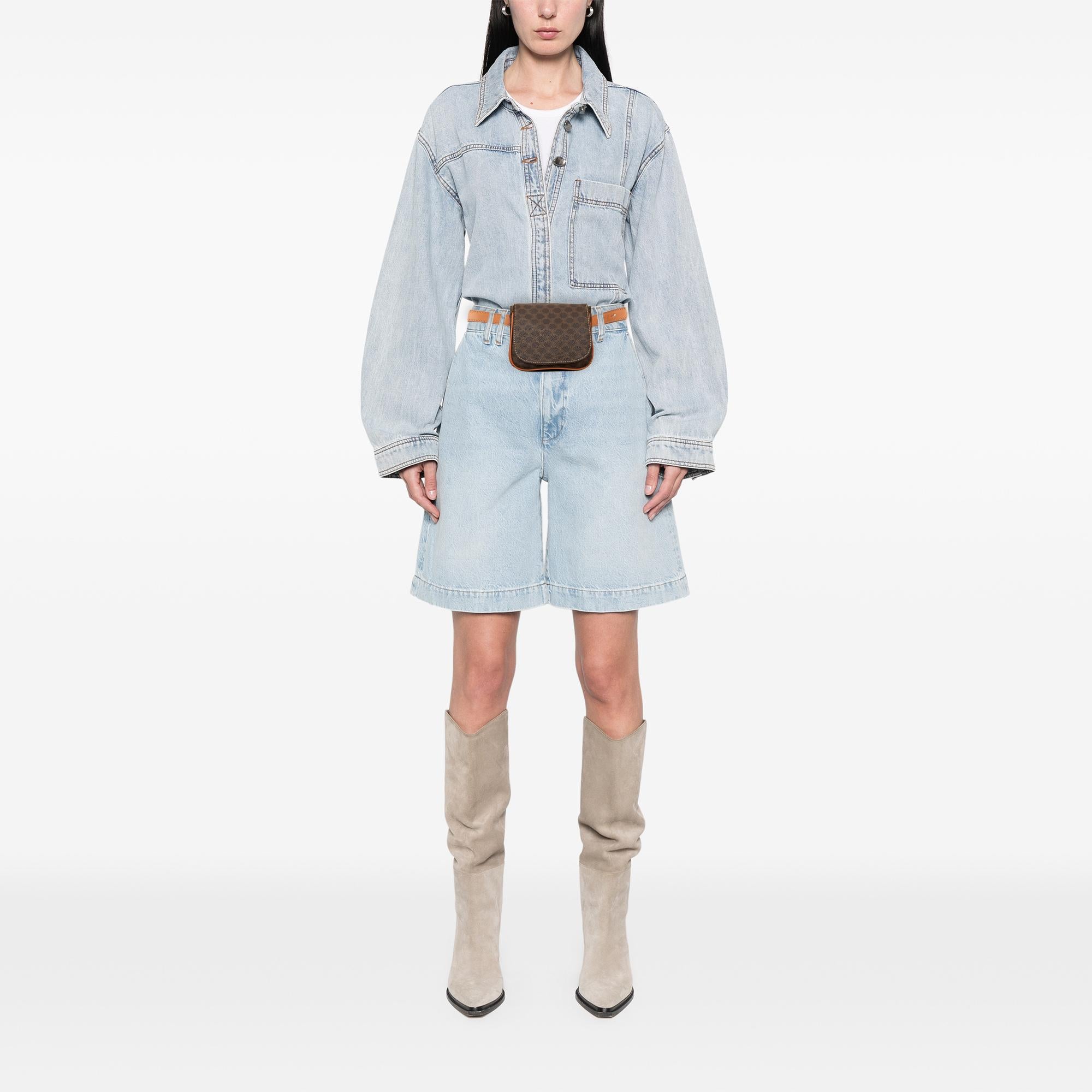 Celine Macadam Coated Canvas Belt Bag