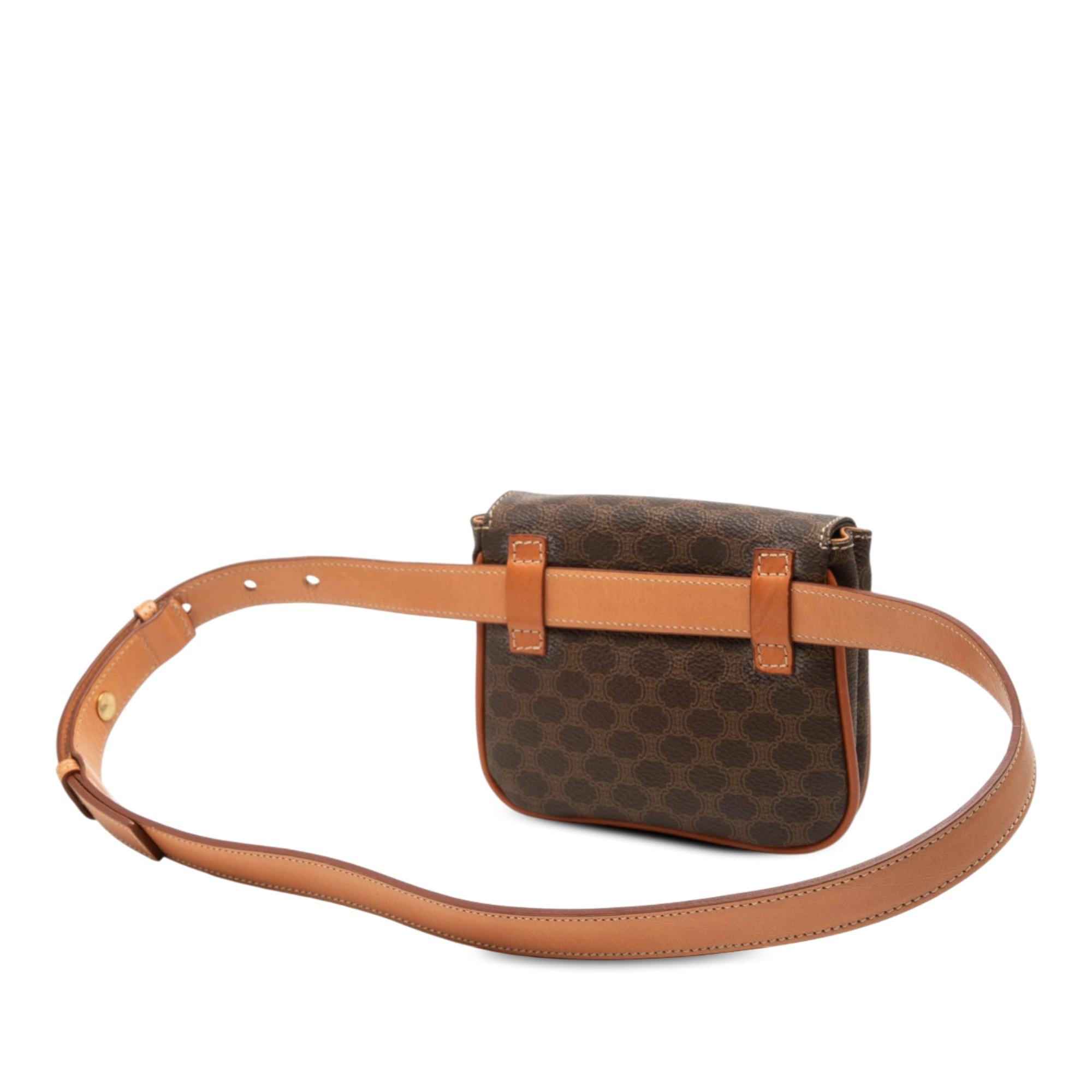 Celine Macadam Coated Canvas Belt Bag