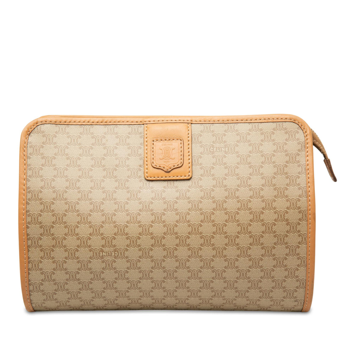 Celine Macadam Coated Canvas Clutch
