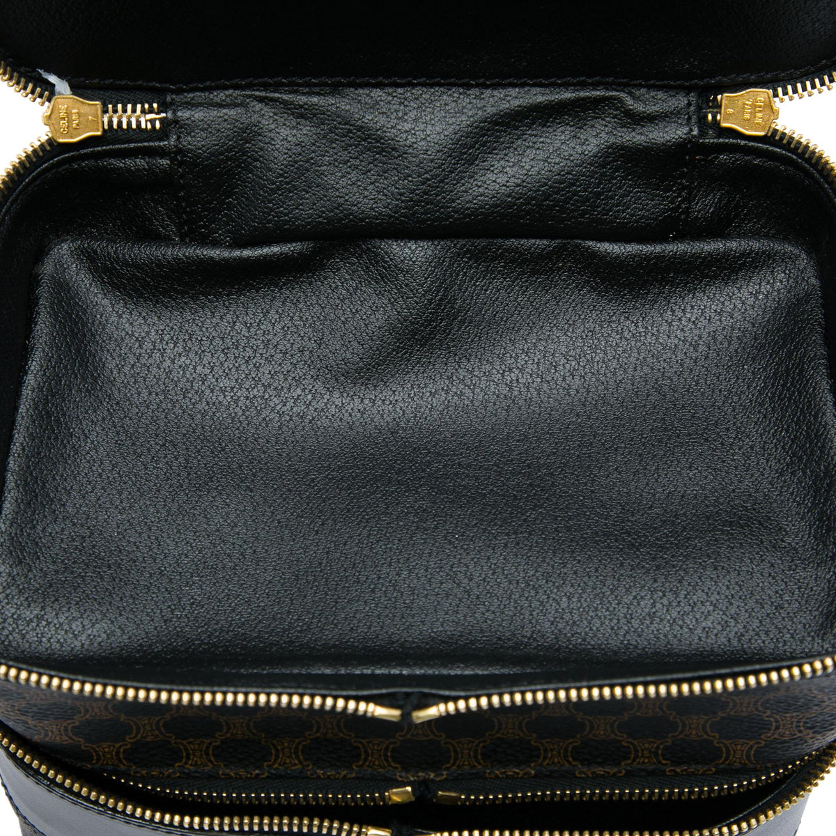 Celine Macadam Coated Canvas Double Zip Vanity Bag