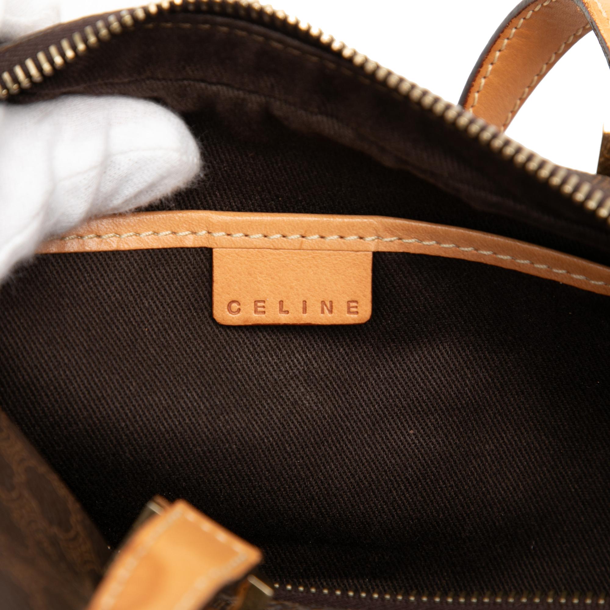 Celine Macadam Coated Canvas Handbag