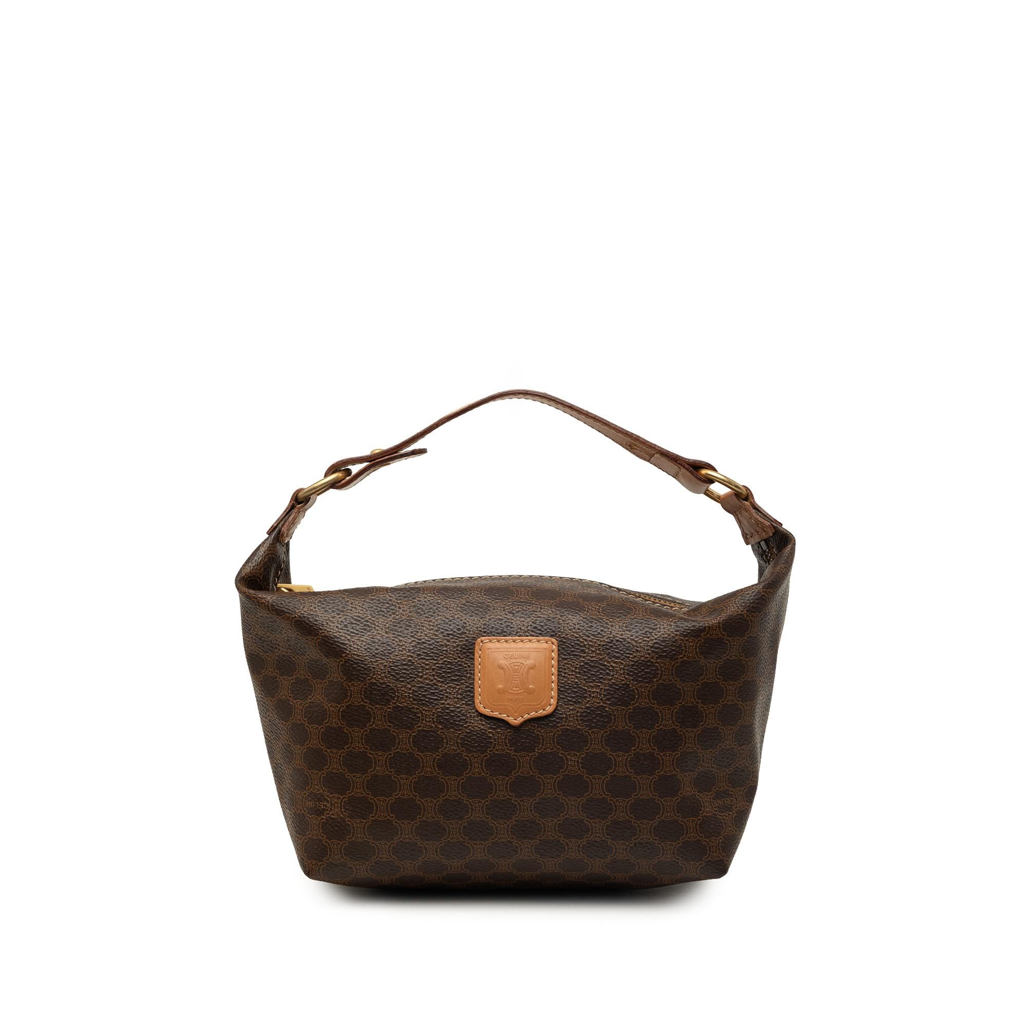 Celine Macadam Coated Canvas Handbag