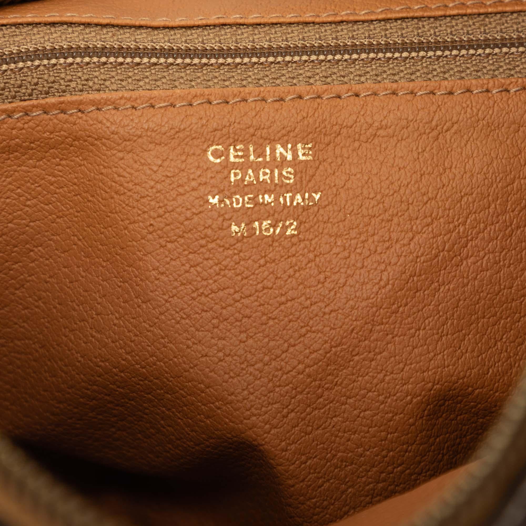 Celine Macadam Coated Canvas Handbag