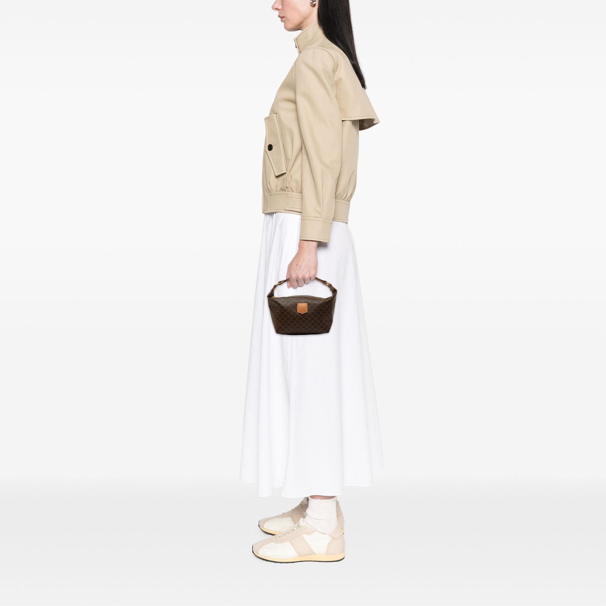 Celine Macadam Coated Canvas Handbag