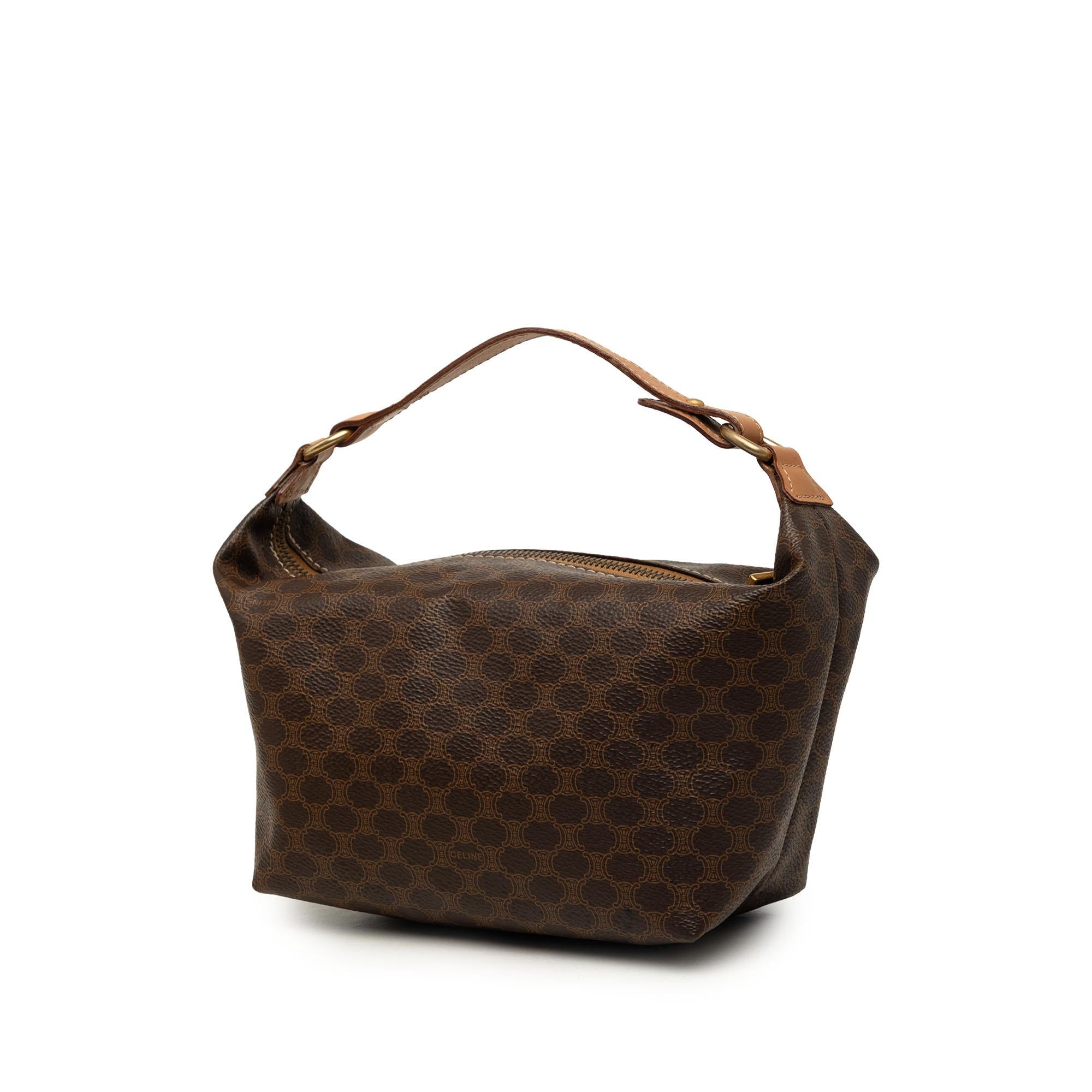 Celine Macadam Coated Canvas Handbag