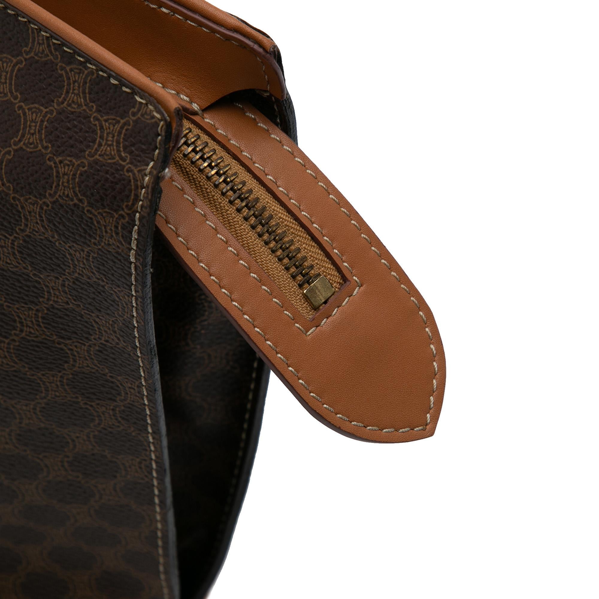 Celine Macadam Coated Canvas Shoulder Bag