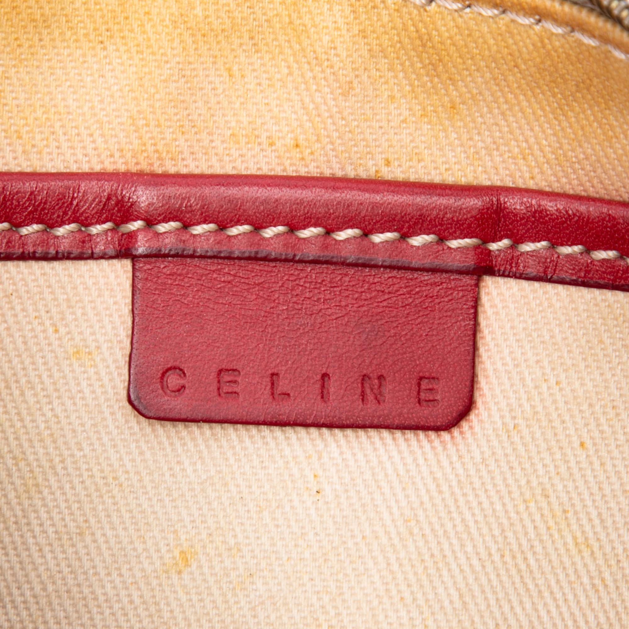 Celine Macadam Coated Canvas Shoulder Bag
