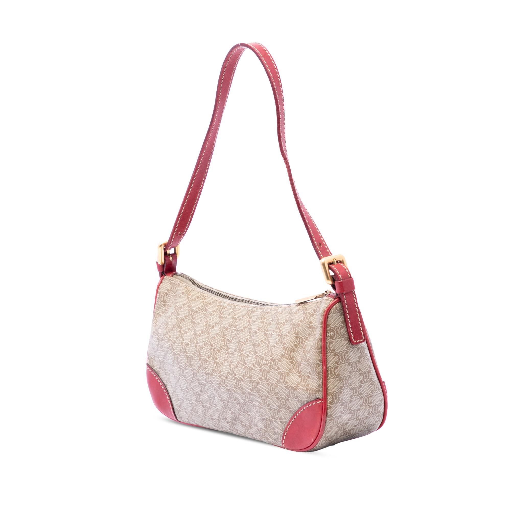 Celine Macadam Coated Canvas Shoulder Bag