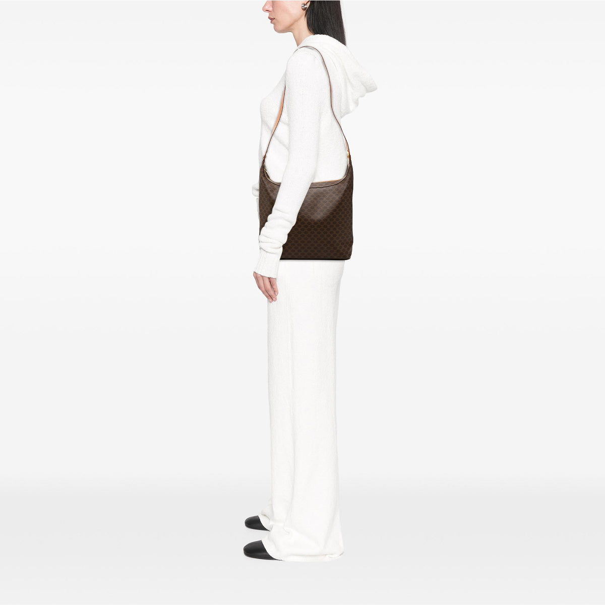 Celine Macadam Coated Canvas Shoulder Bag