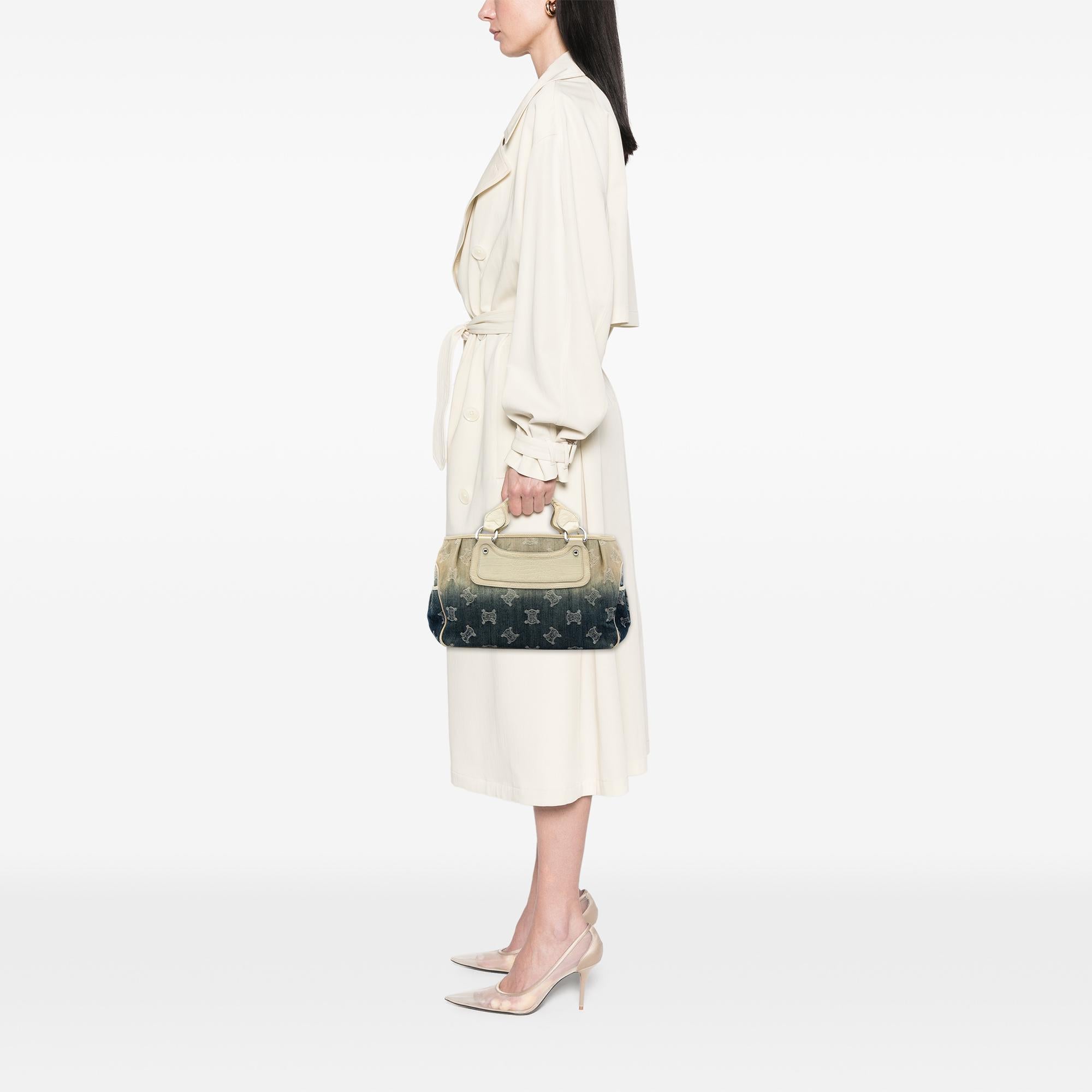 Celine Macadam Denim Ombre Boogie Handbag
